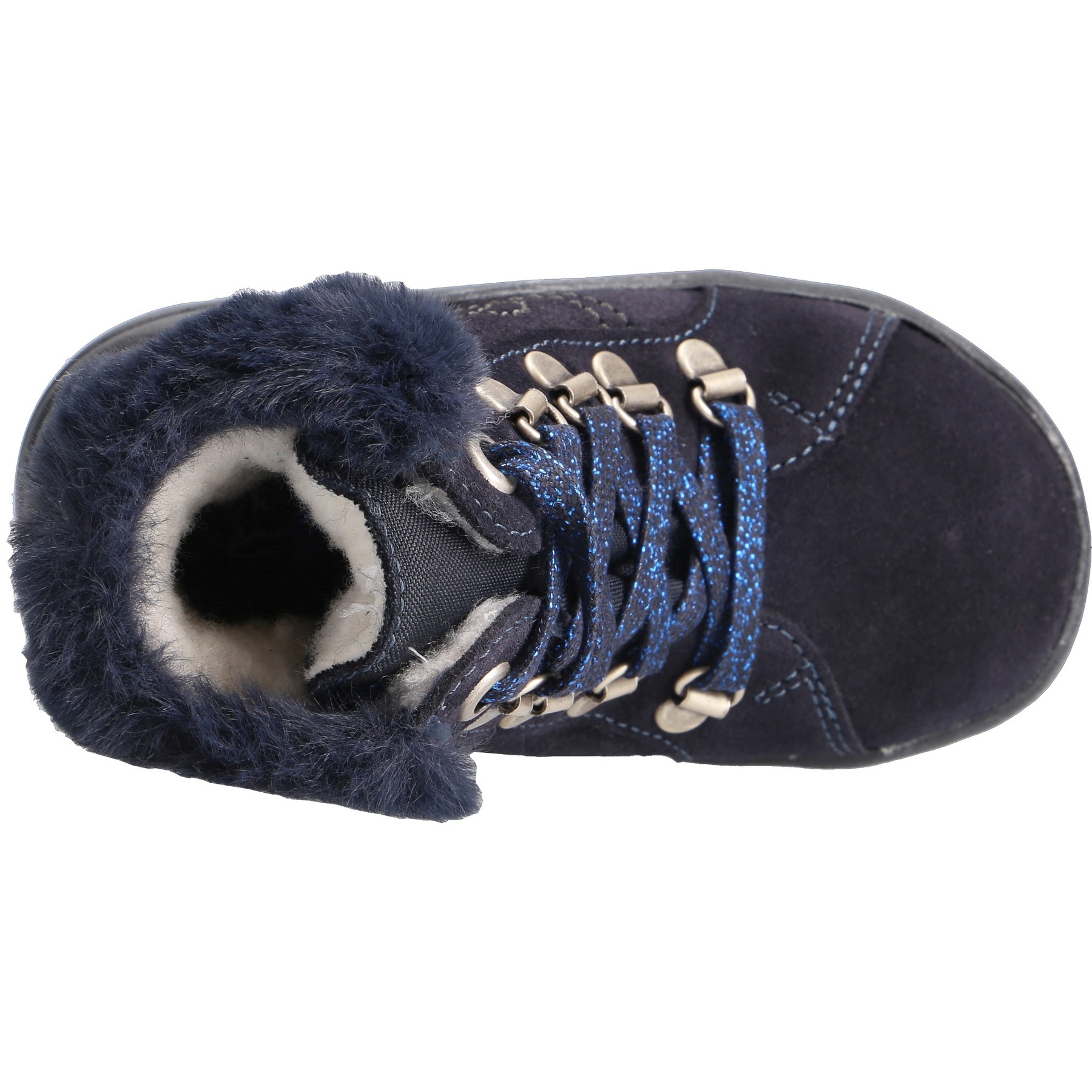 blaue stiefeletten draufsicht