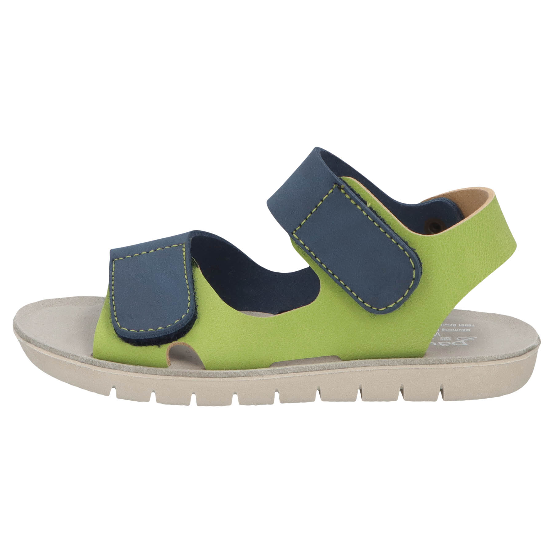 blaue sandale seitenansicht links