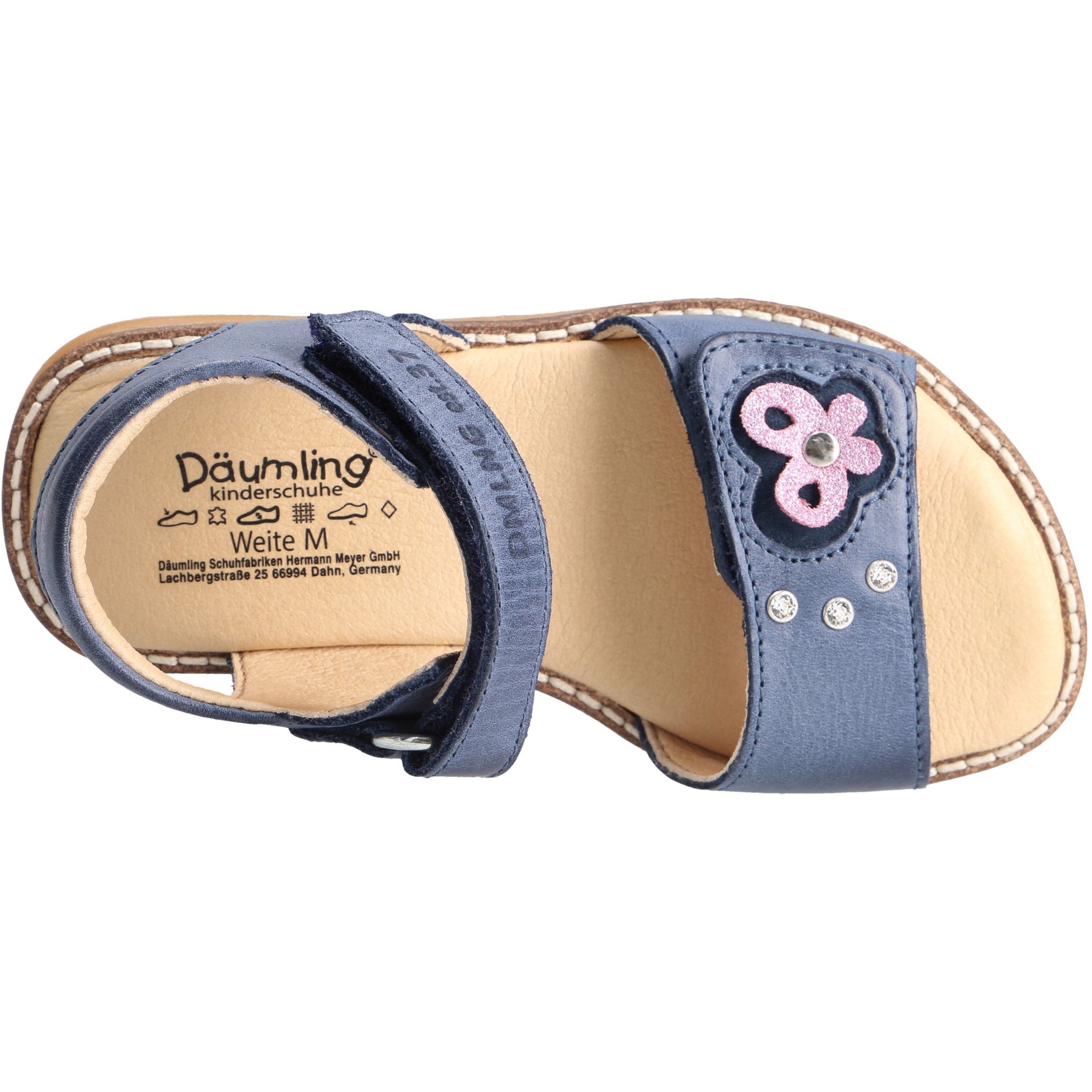 blaue sandale draufsicht