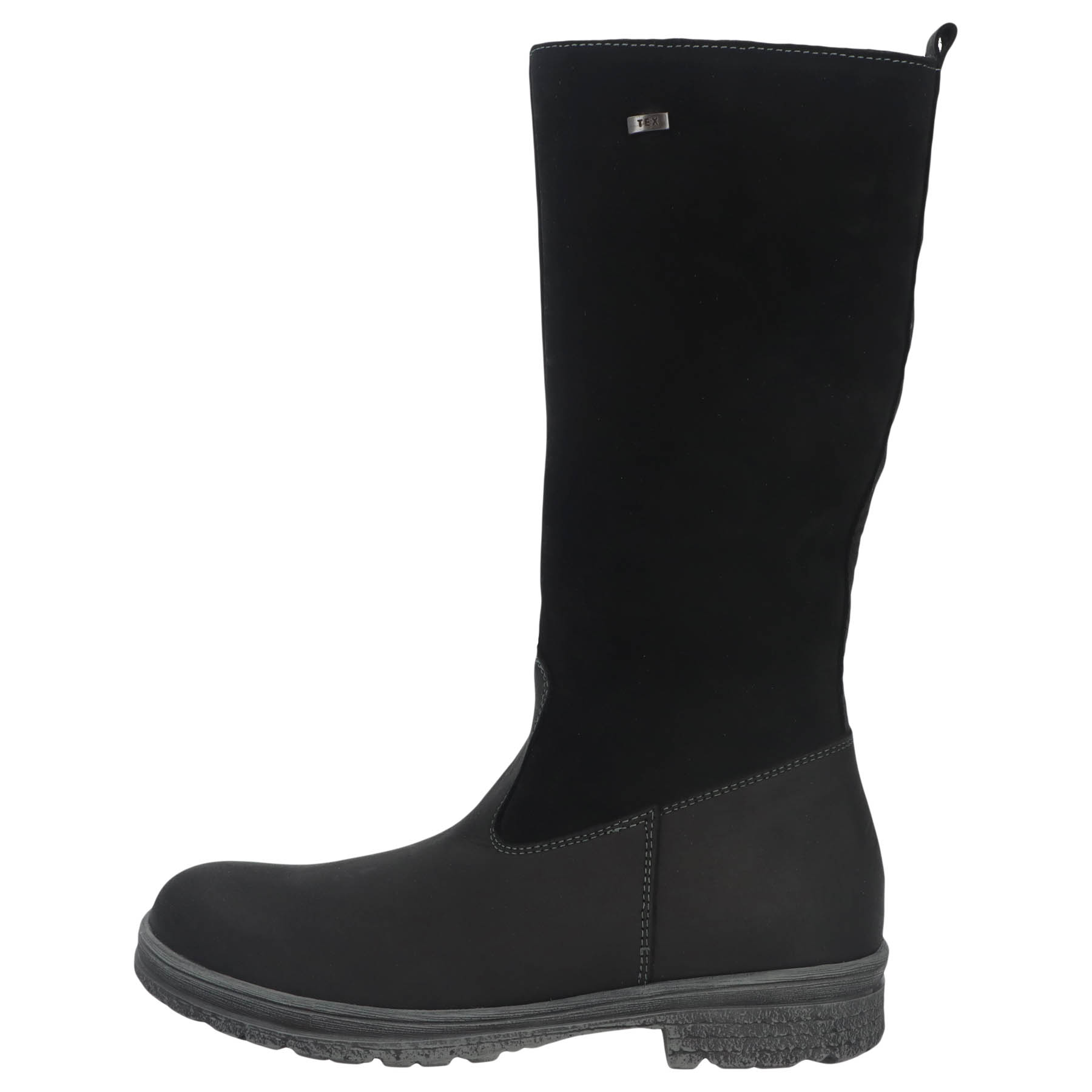 schwarze stiefel seitenansicht links