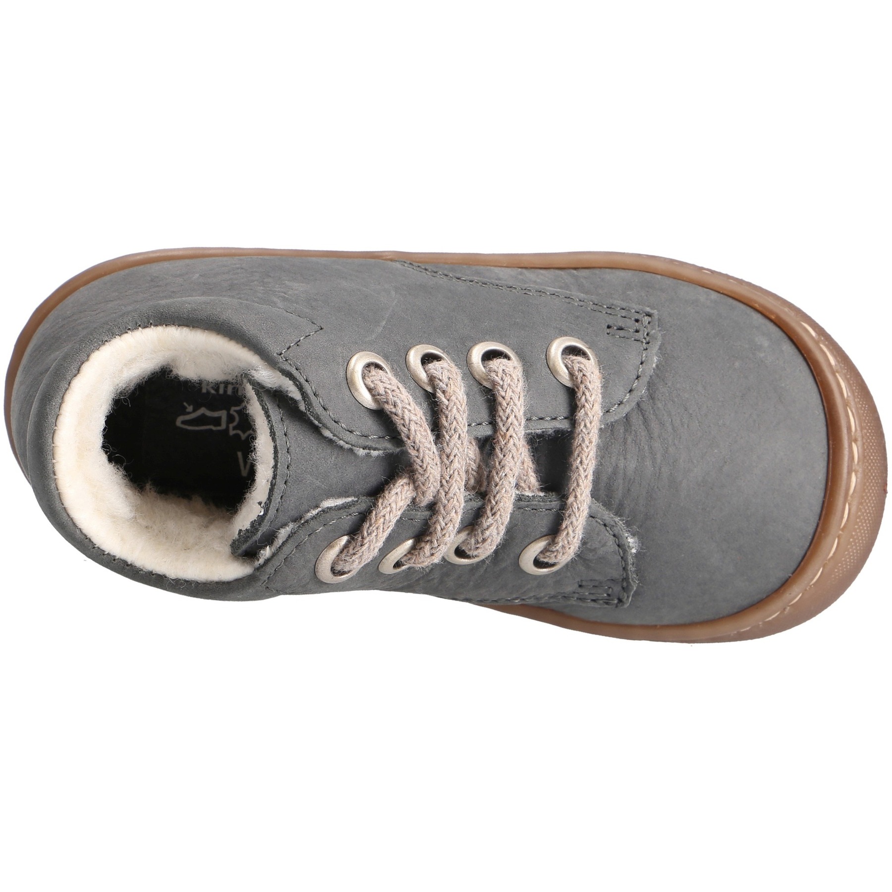 graue lauflernschuhe draufsicht