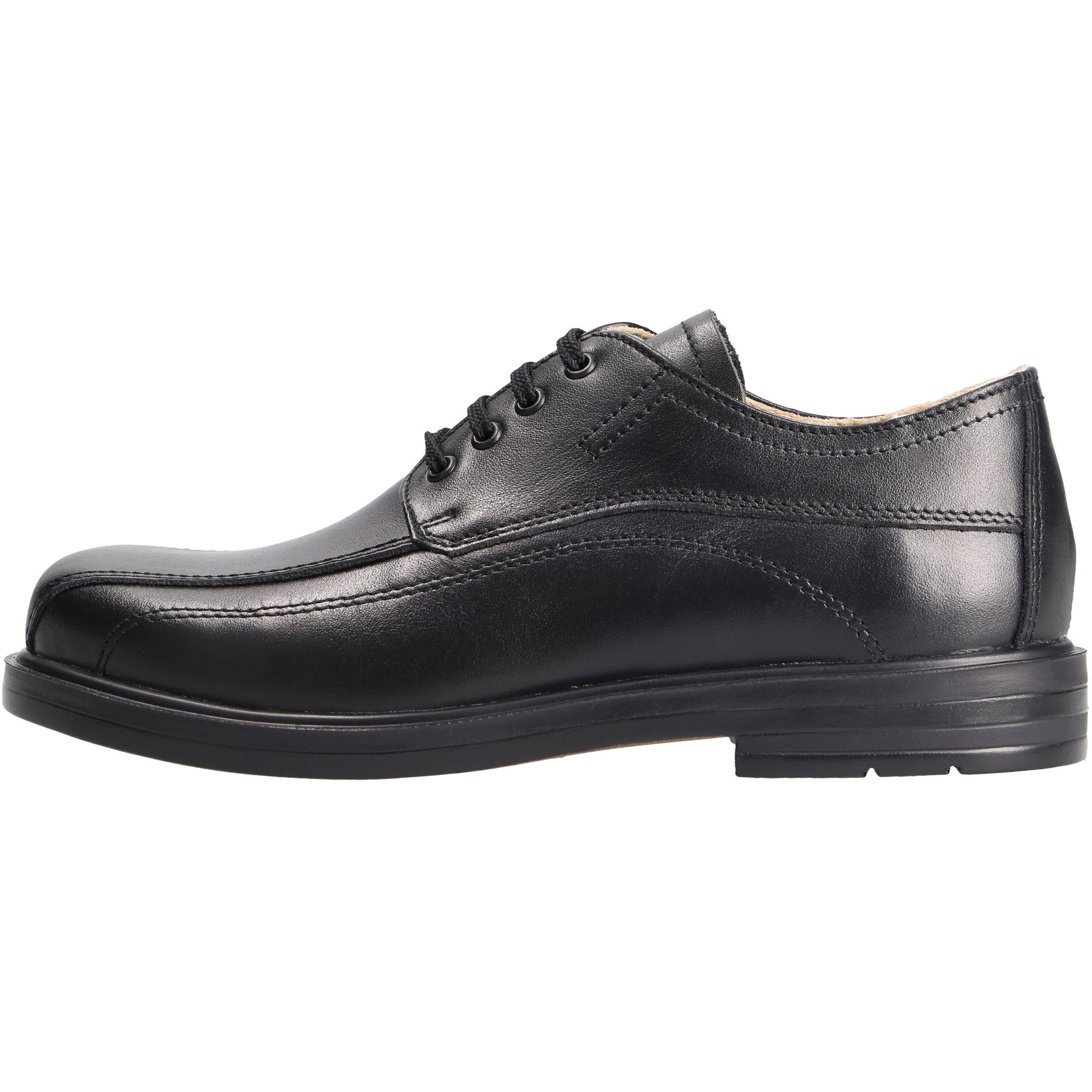 schwarze halbschuh seitenansicht links