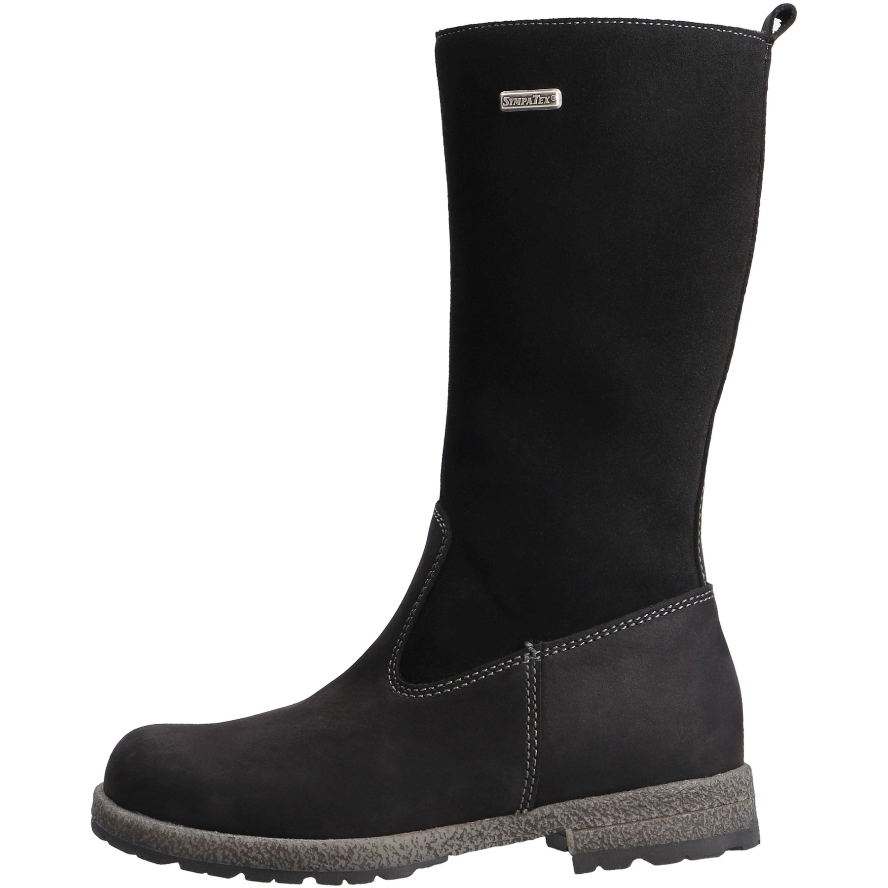 schwarze stiefel seitenansicht links