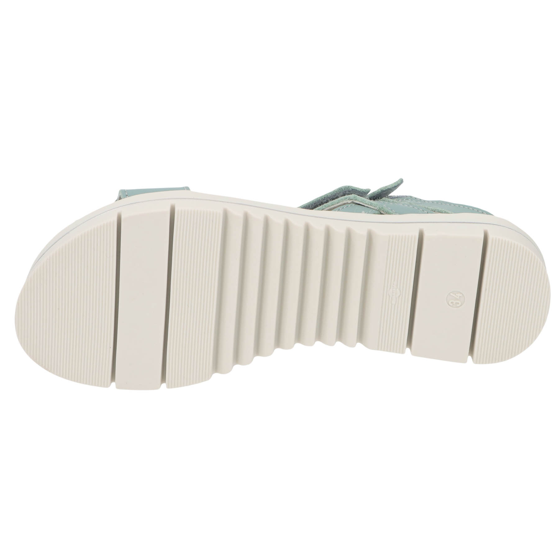 grüne sandale sohlenansicht