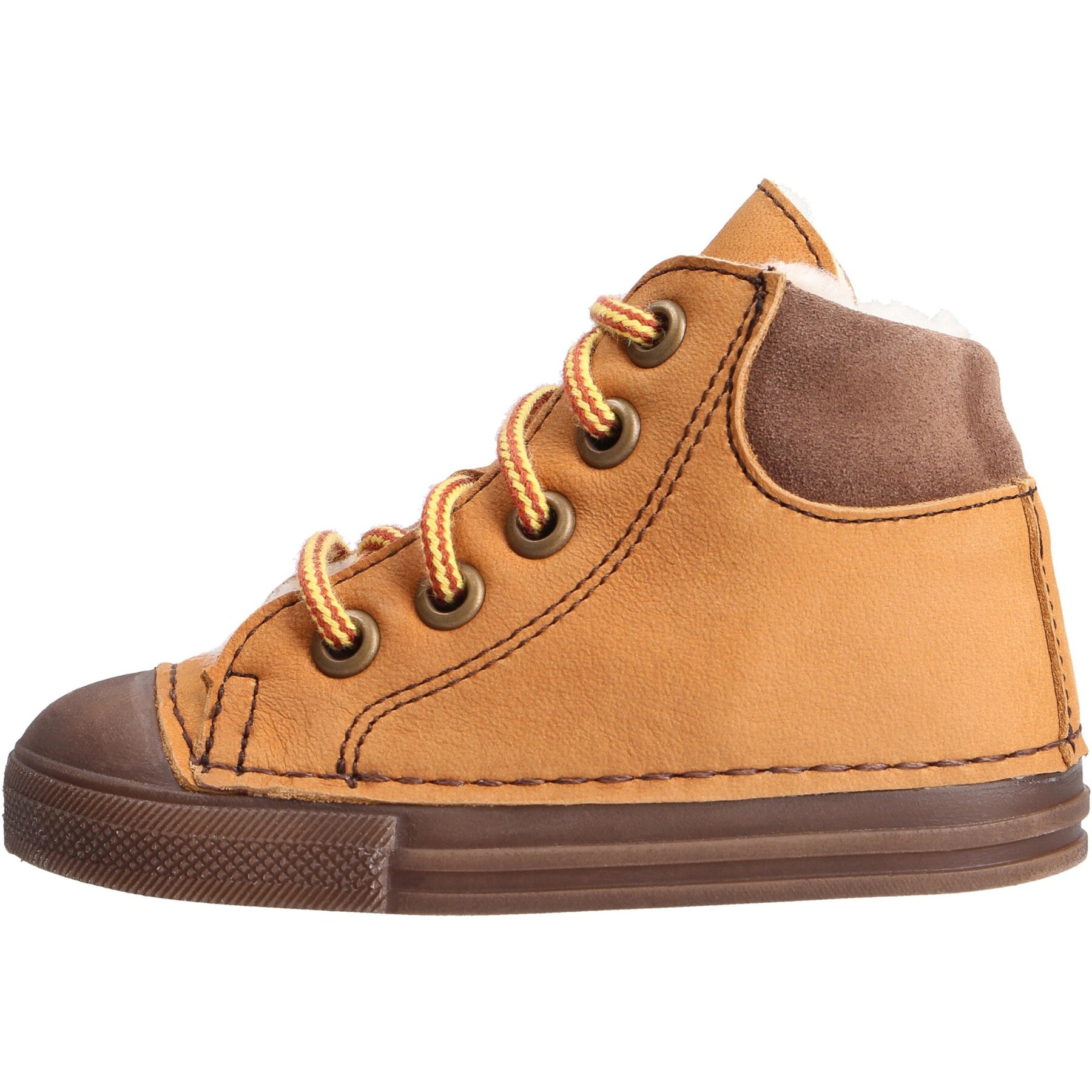 braune lauflernschuhe seitenansicht links