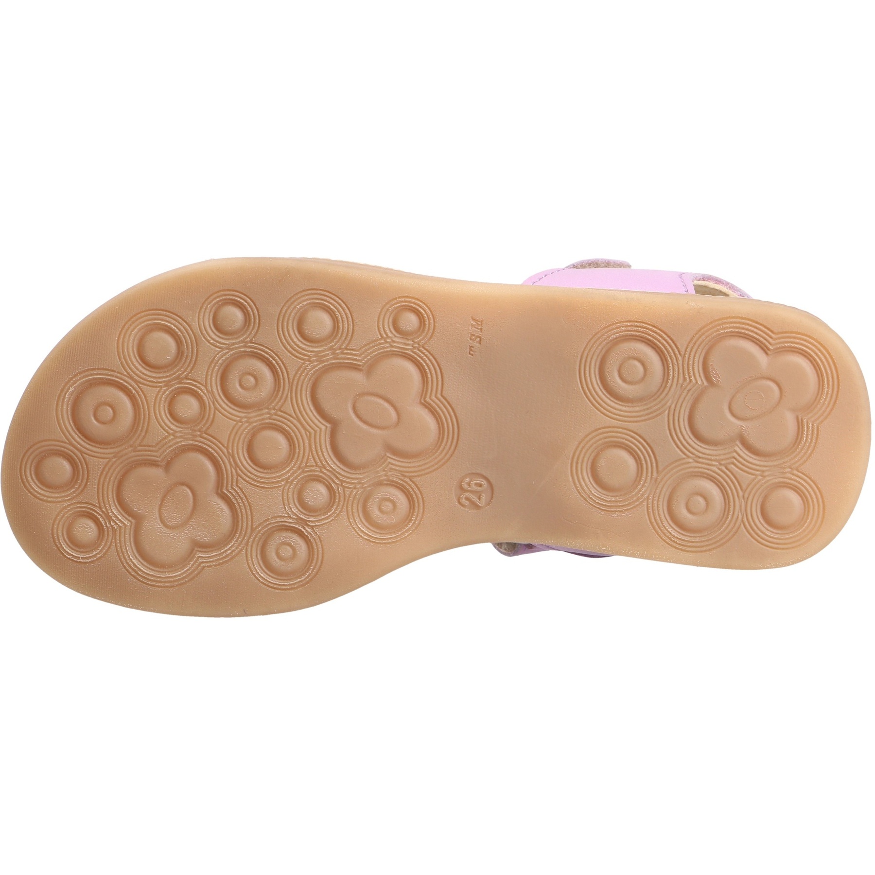 rote sandale sohlenansicht