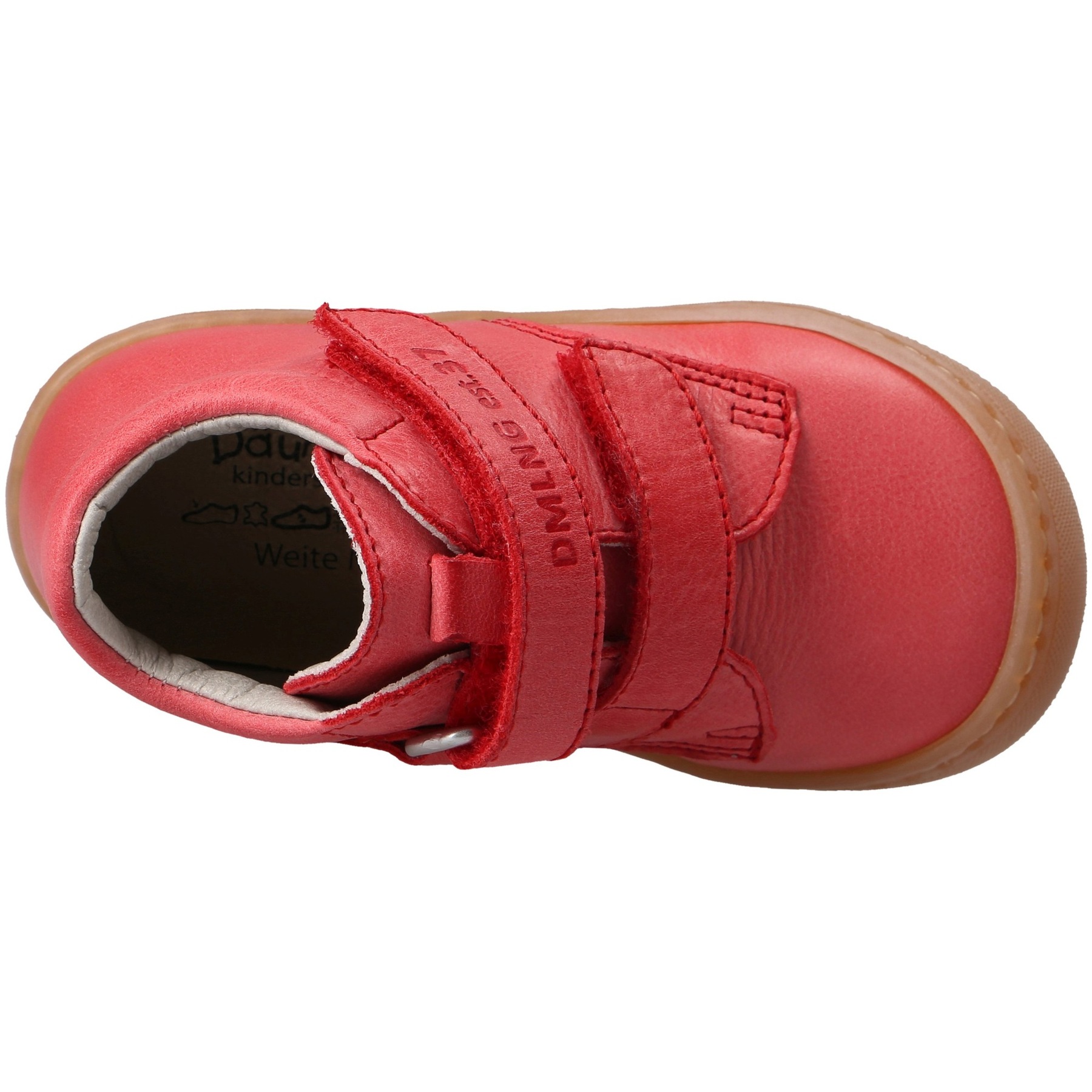 rote lauflernschuhe draufsicht