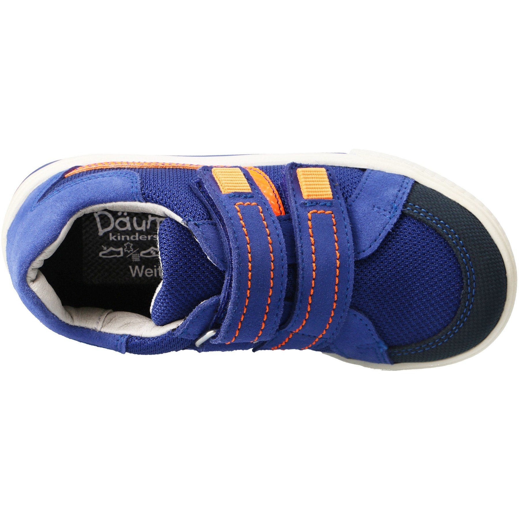 blaue halbschuh draufsicht