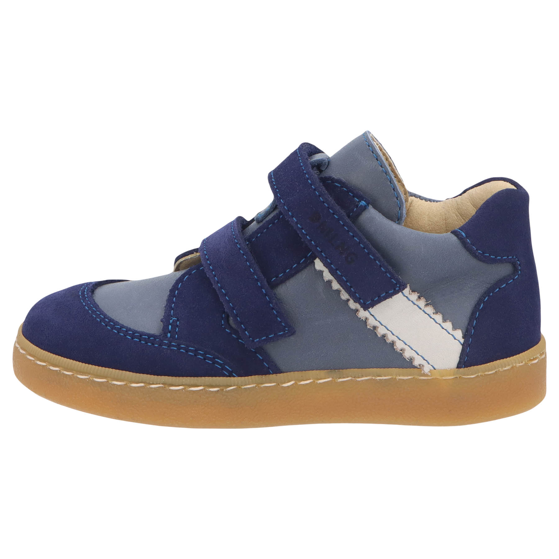 blaue lauflernschuhe seitenansicht links