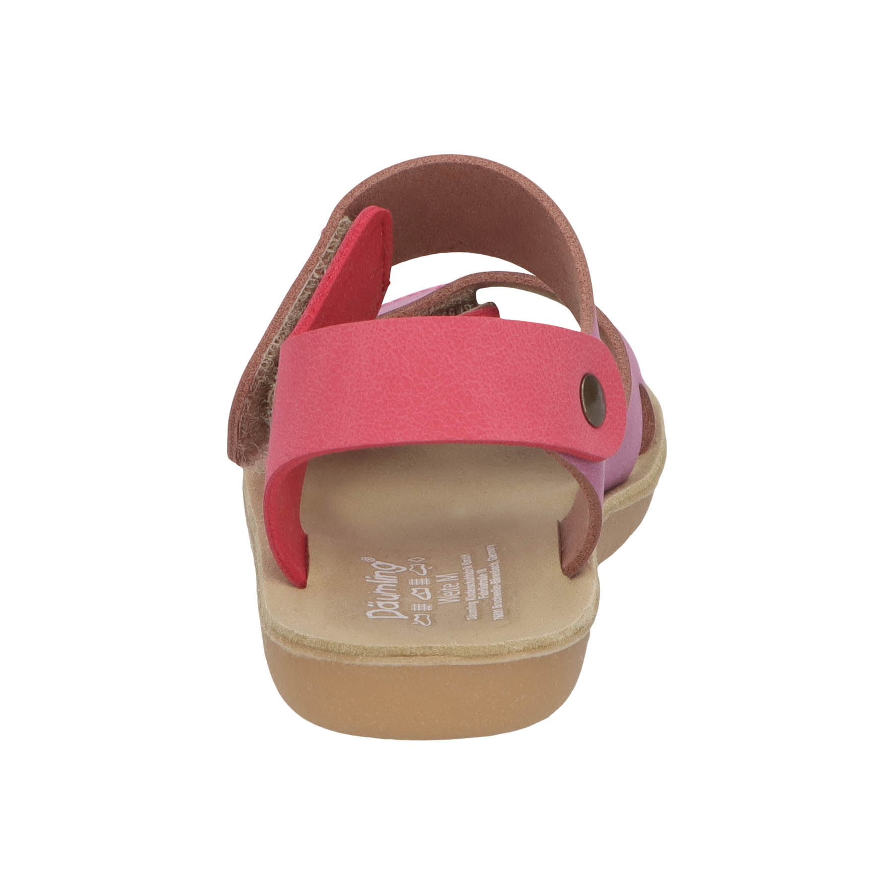 rote sandale hinteransicht