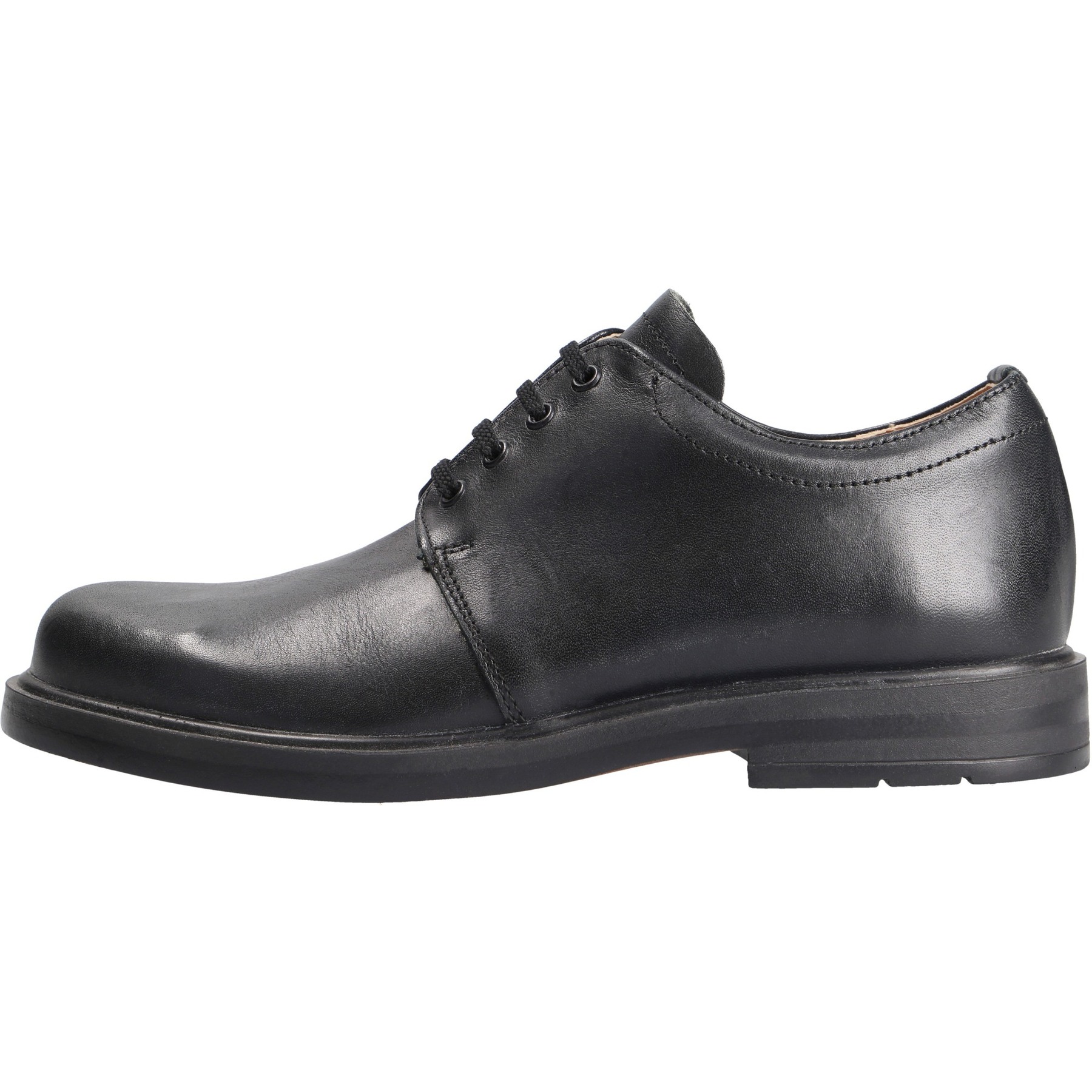 schwarze halbschuh seitenansicht links