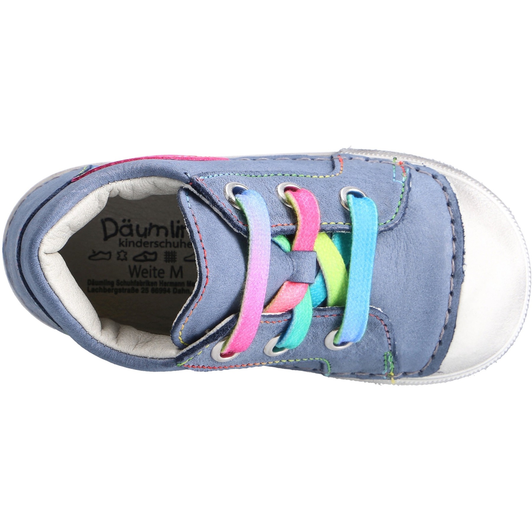 blaue lauflernschuhe draufsicht