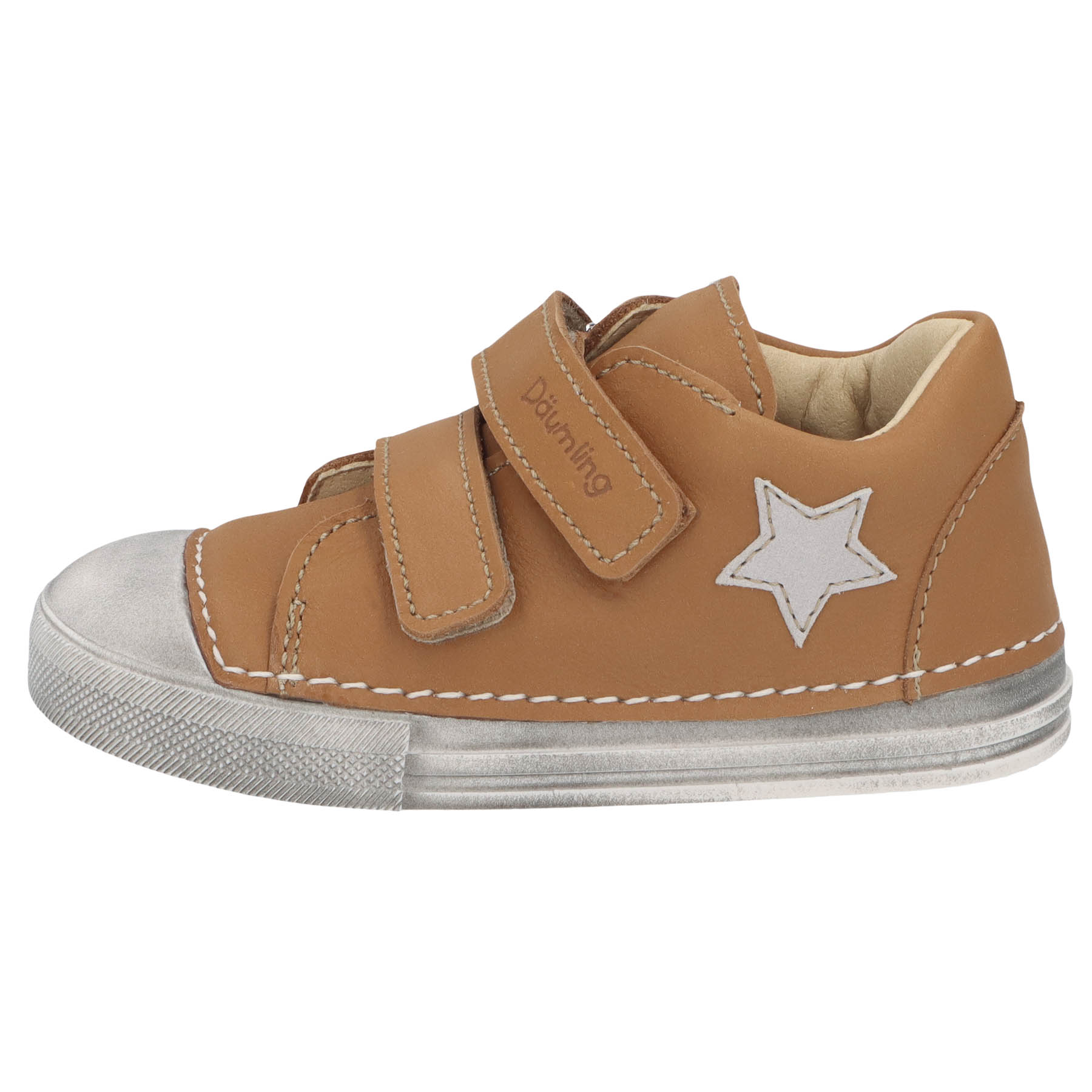 braune lauflernschuhe seitenansicht links