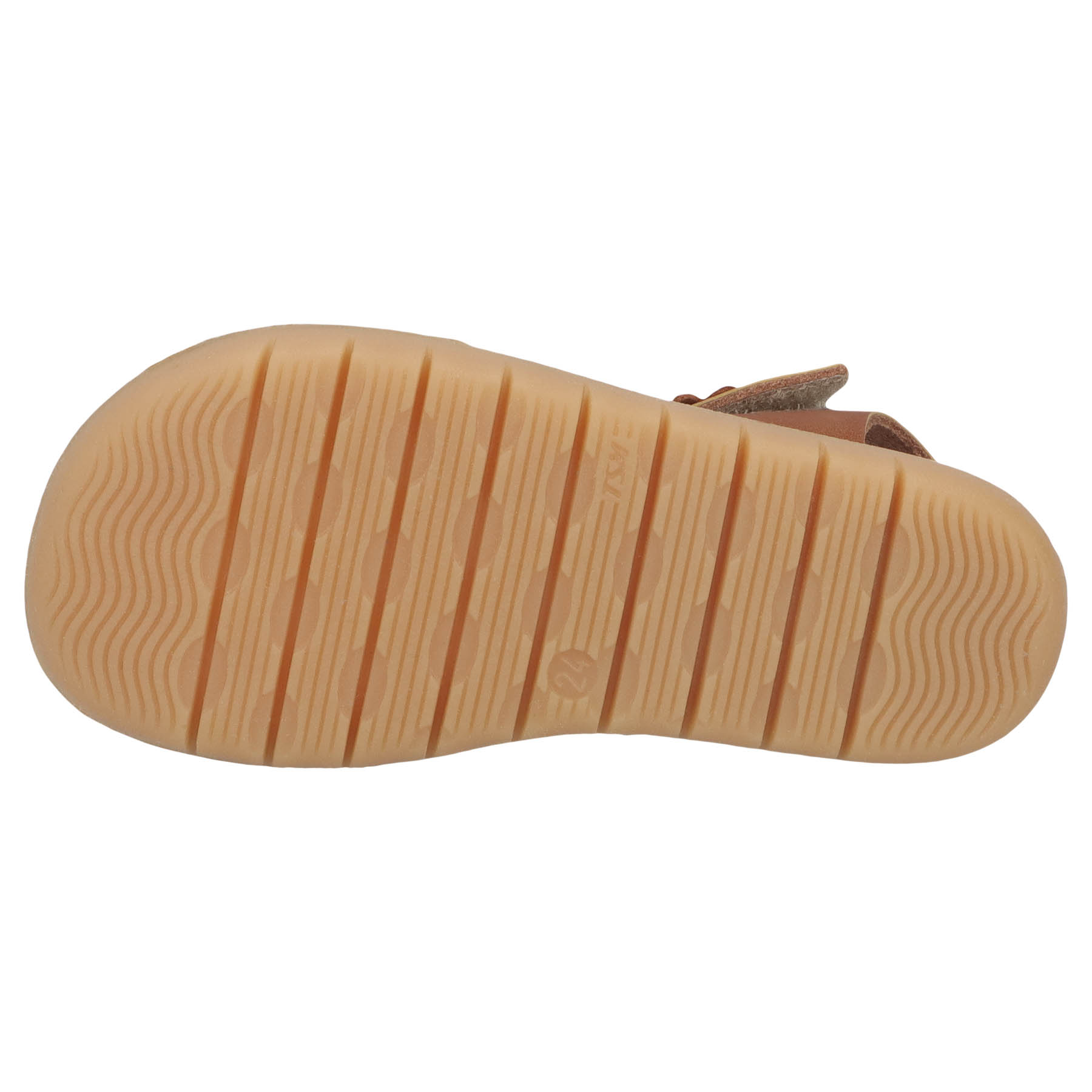 braune sandale sohlenansicht