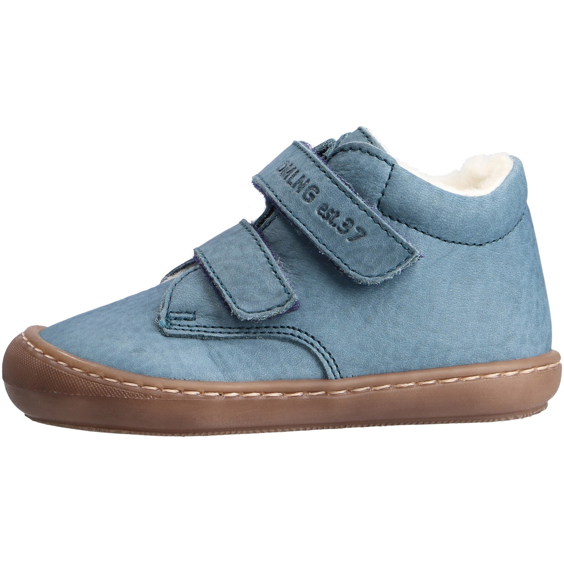 blaue lauflernschuhe seitenansicht links