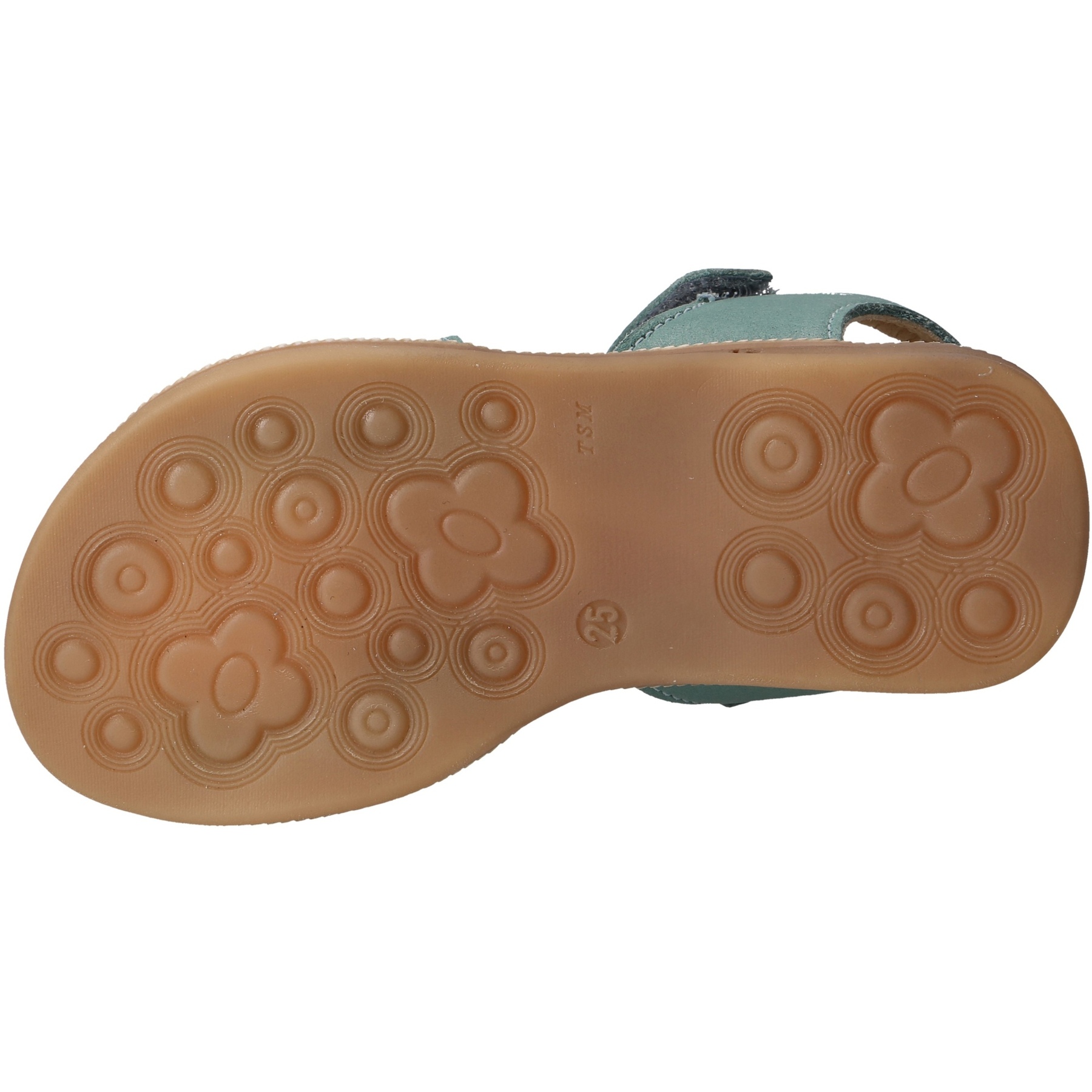 grüne sandale sohlenansicht