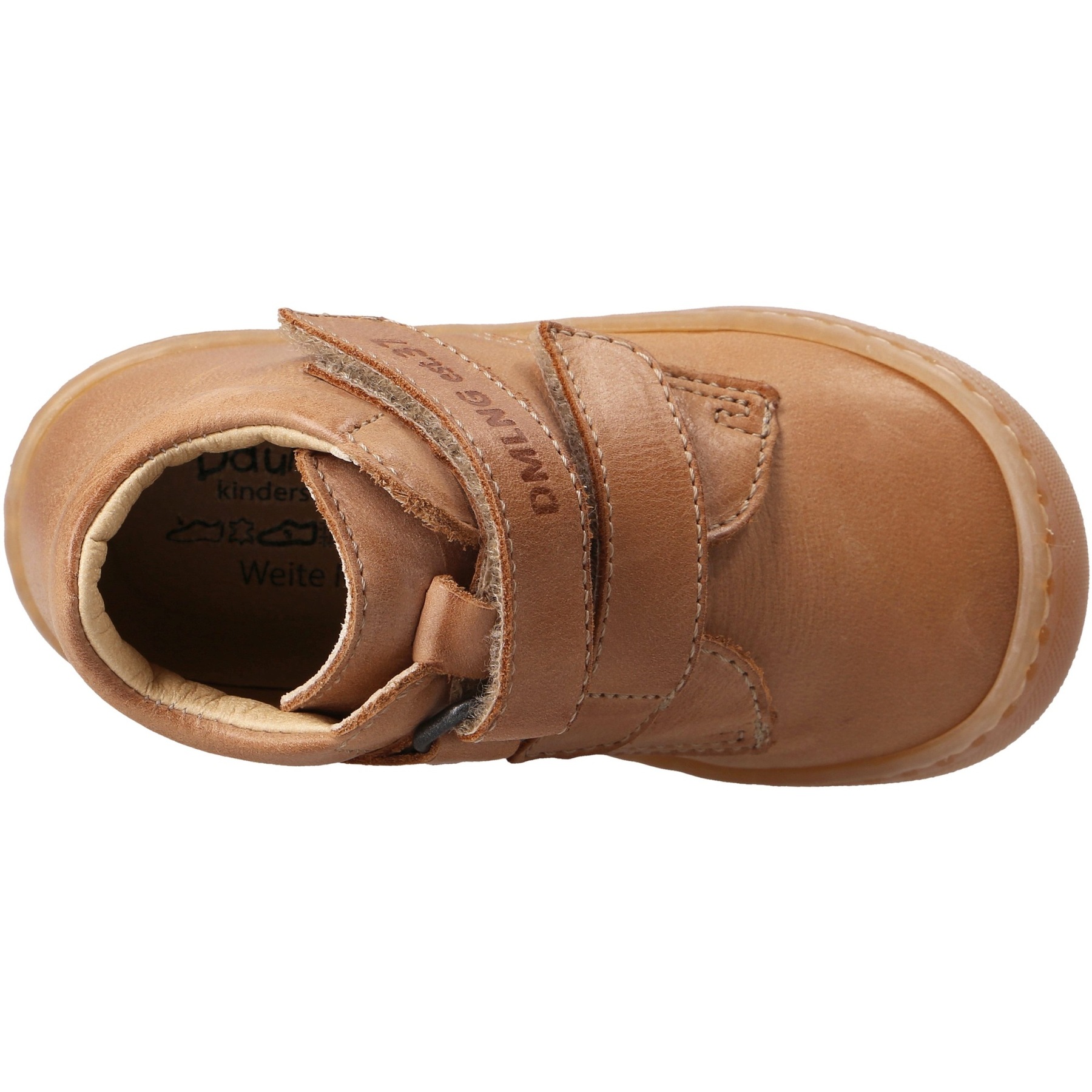 braune lauflernschuhe draufsicht