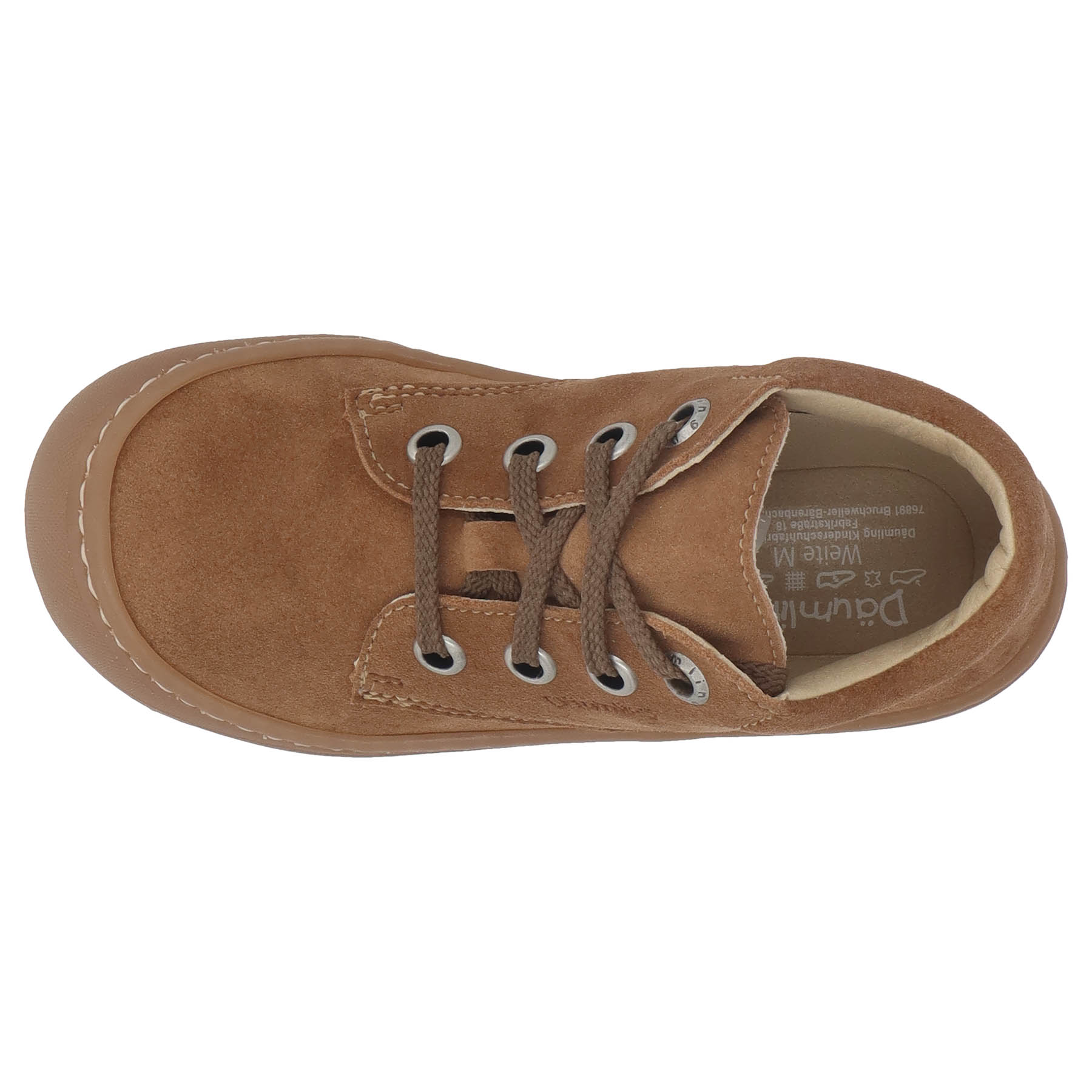 braune lauflernschuhe draufsicht