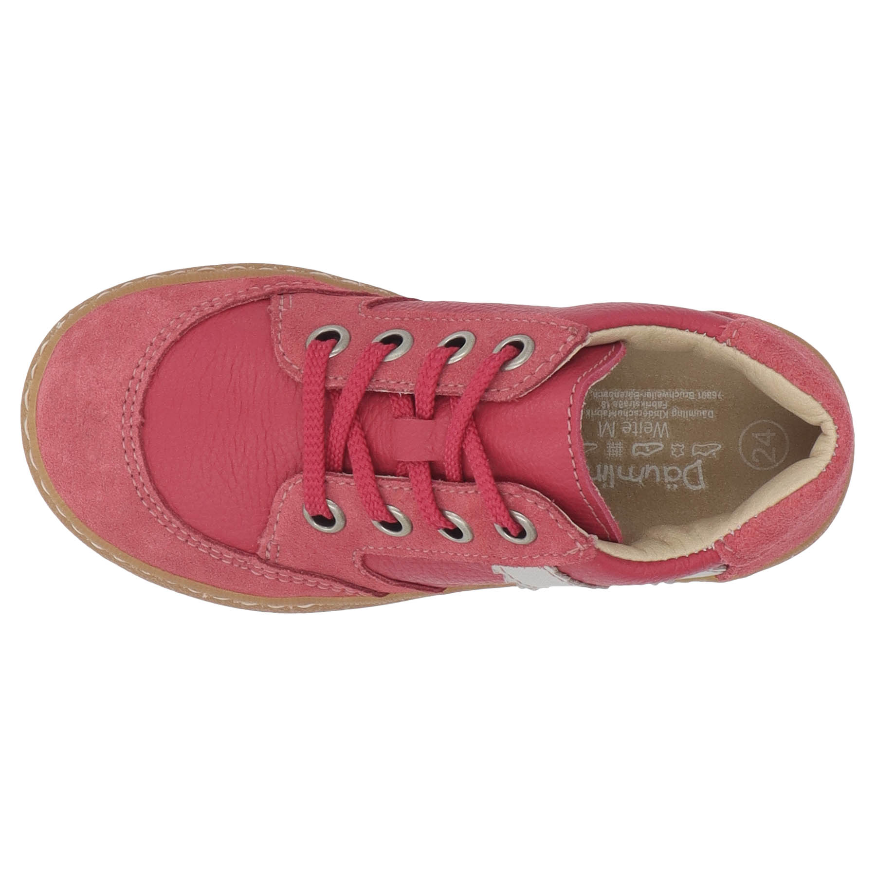 rote lauflernschuhe hinteransicht