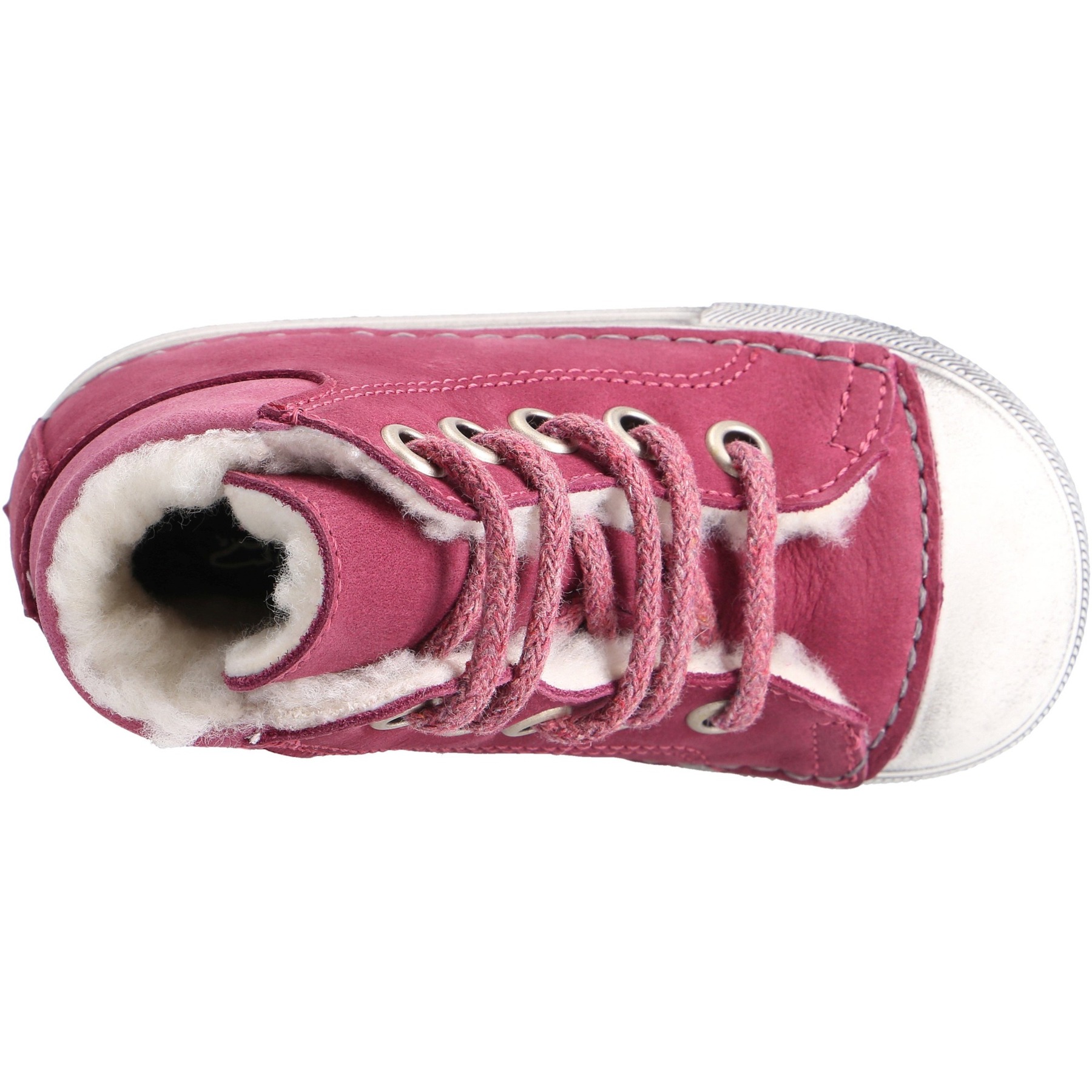 rote lauflernschuhe draufsicht