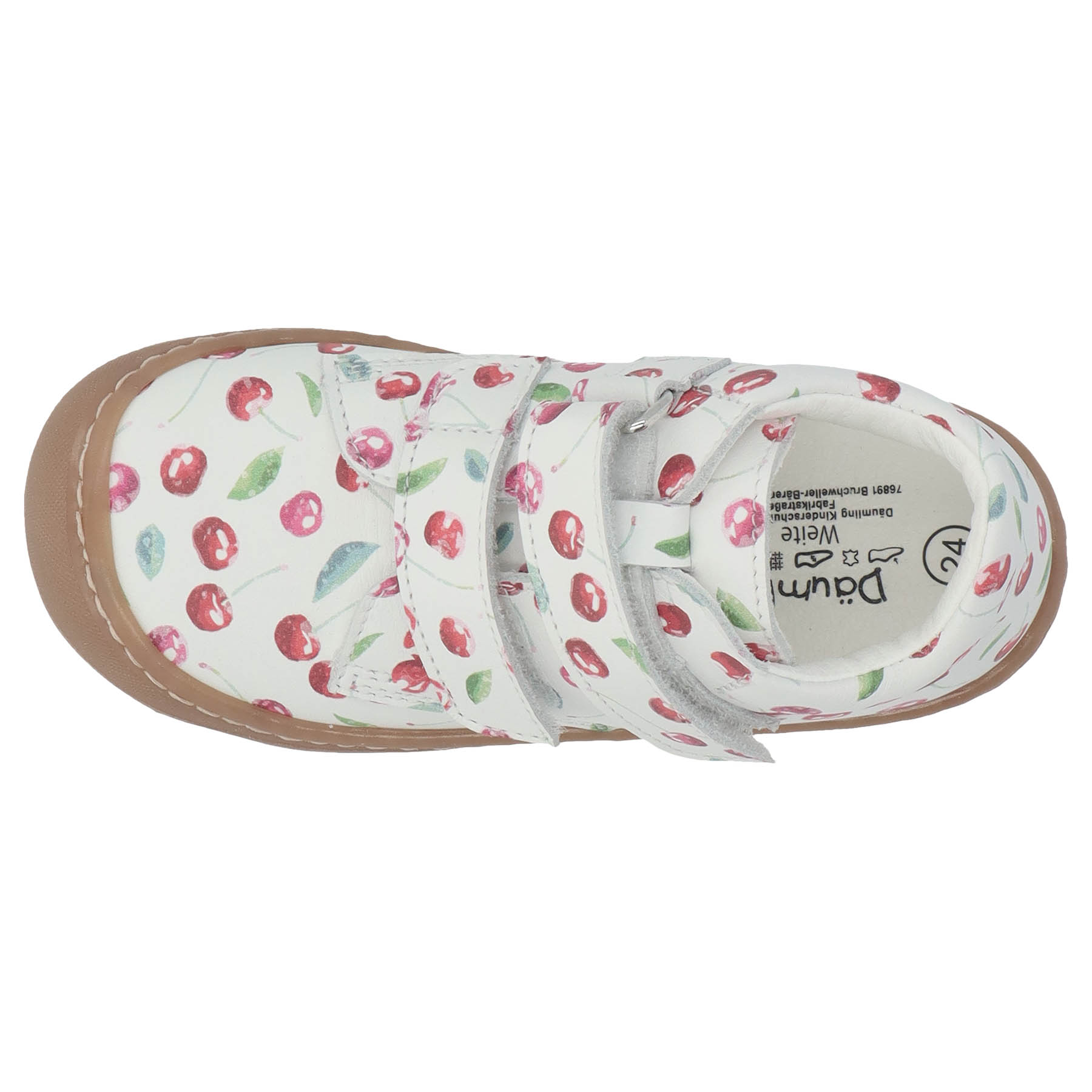 mehrfarbige lauflernschuhe draufsicht