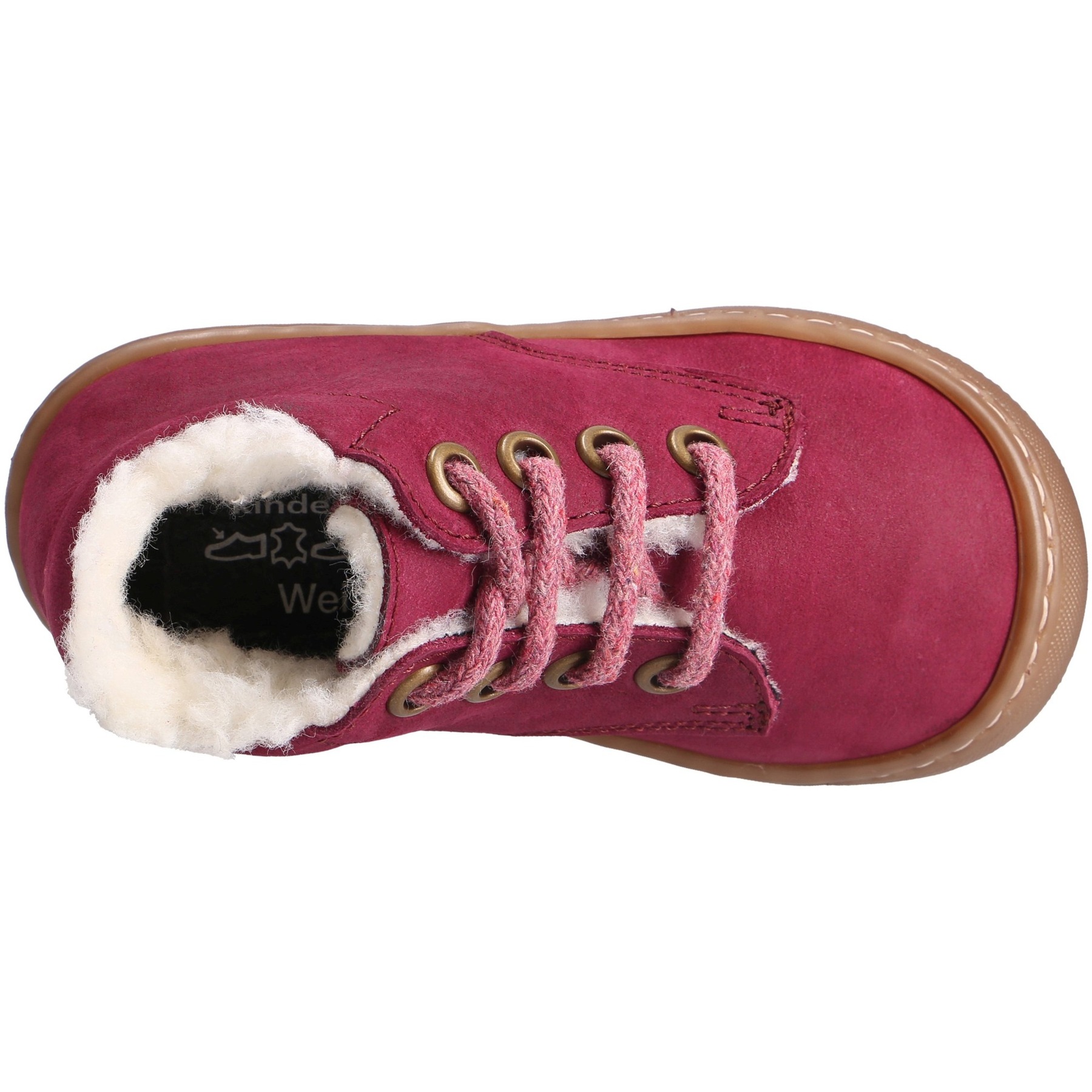 rote lauflernschuhe draufsicht