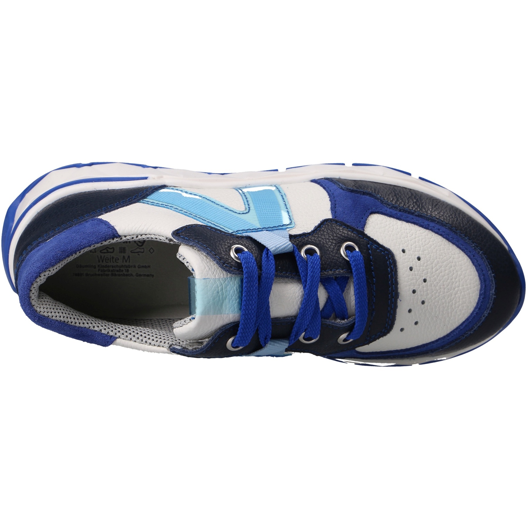 blaue sneaker draufsicht
