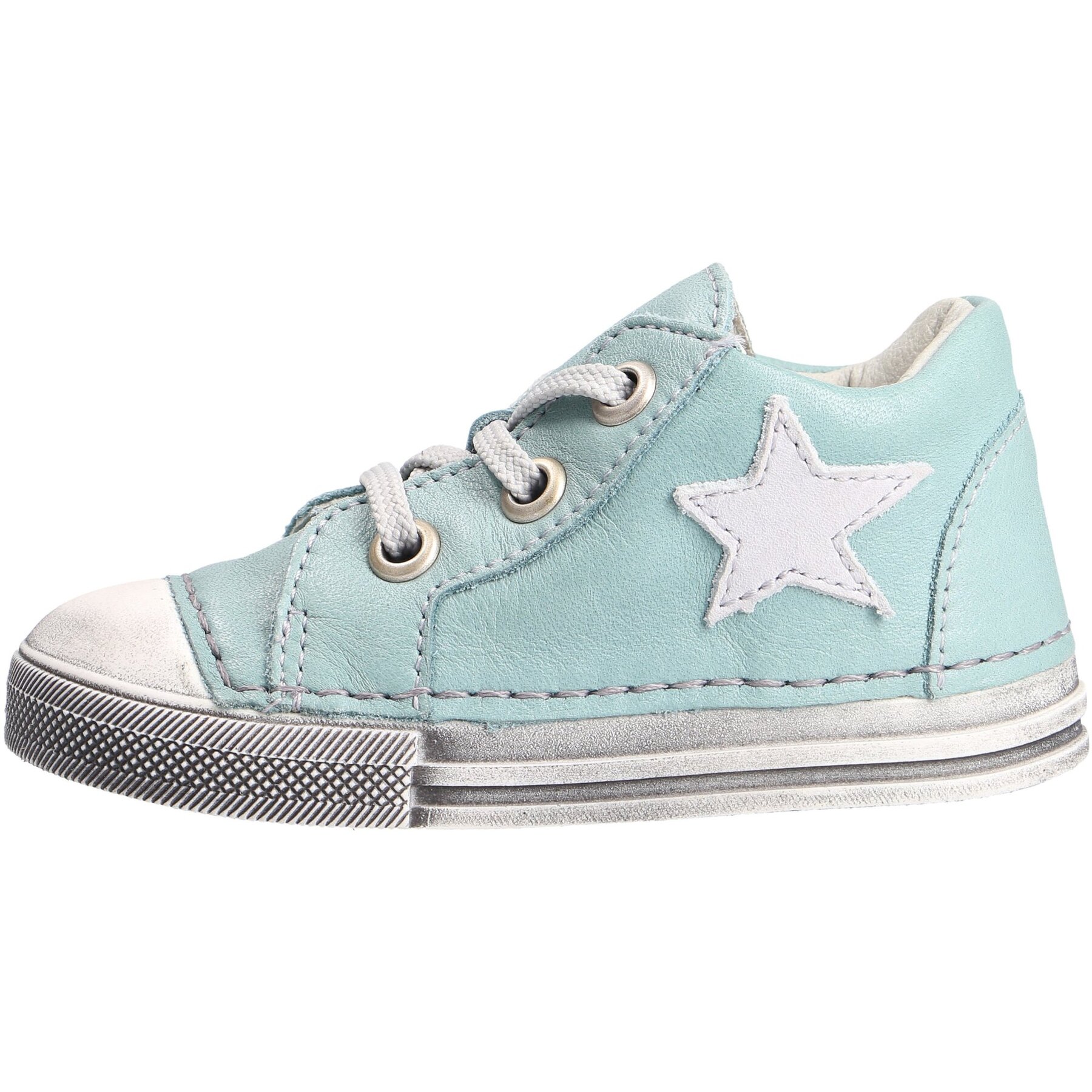 grüne lauflernschuhe seitenansicht links