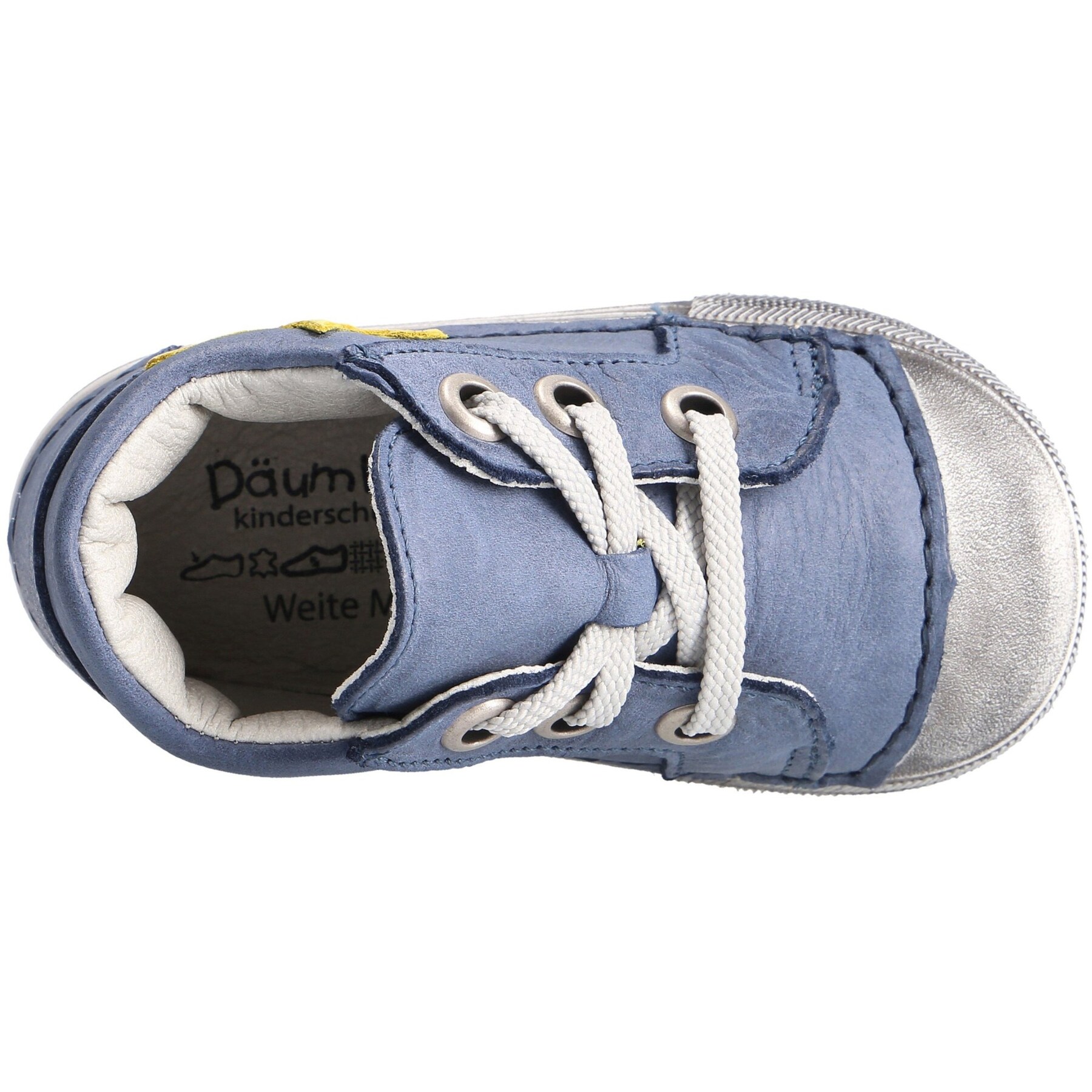 blaue lauflernschuhe draufsicht