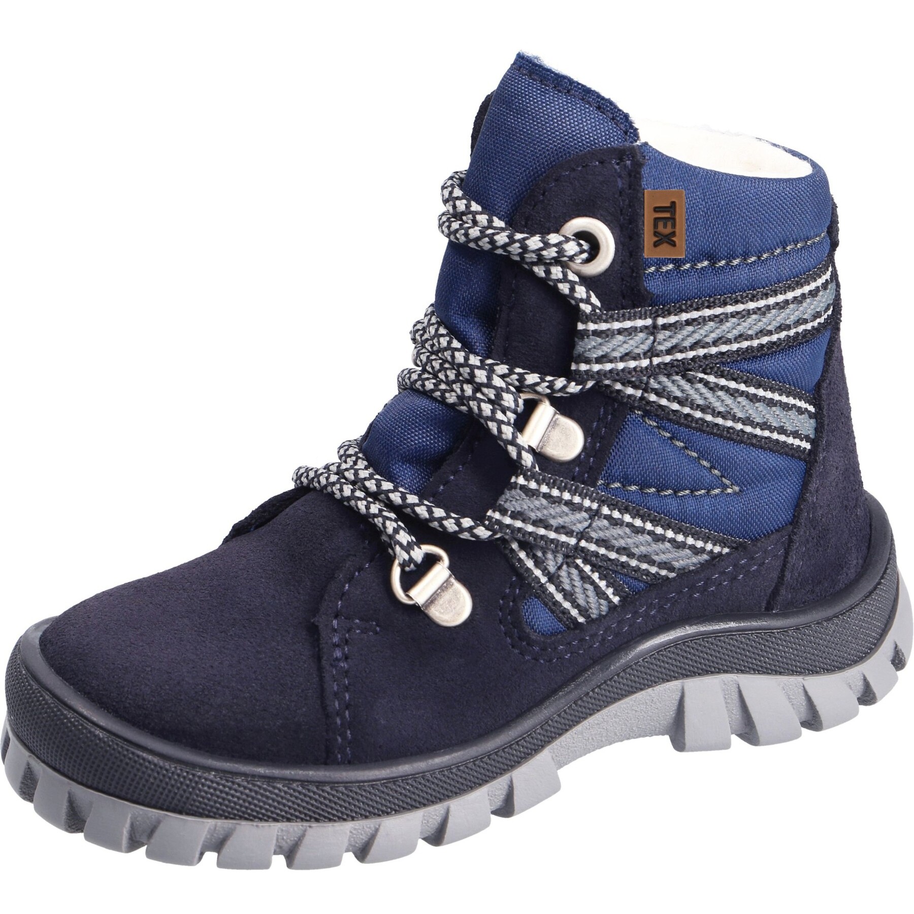 blaue stiefeletten 3-4 ansicht