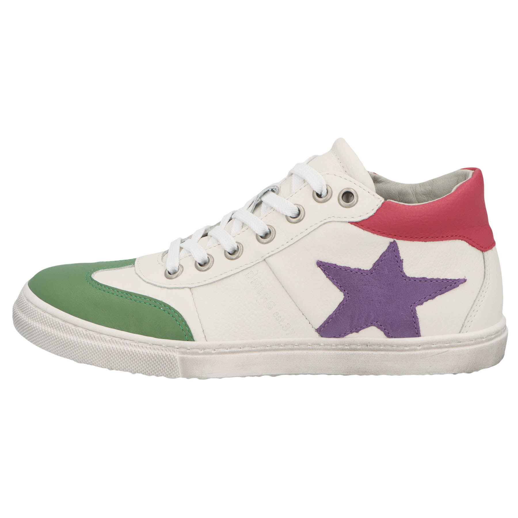 mehrfarbige mid cut seitenansicht links