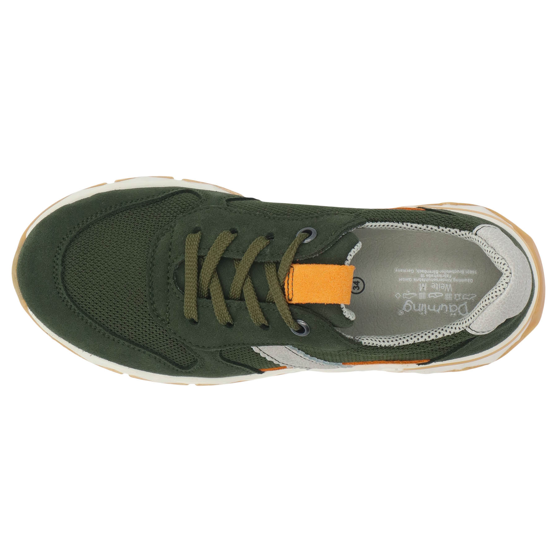 grüne sneaker draufsicht