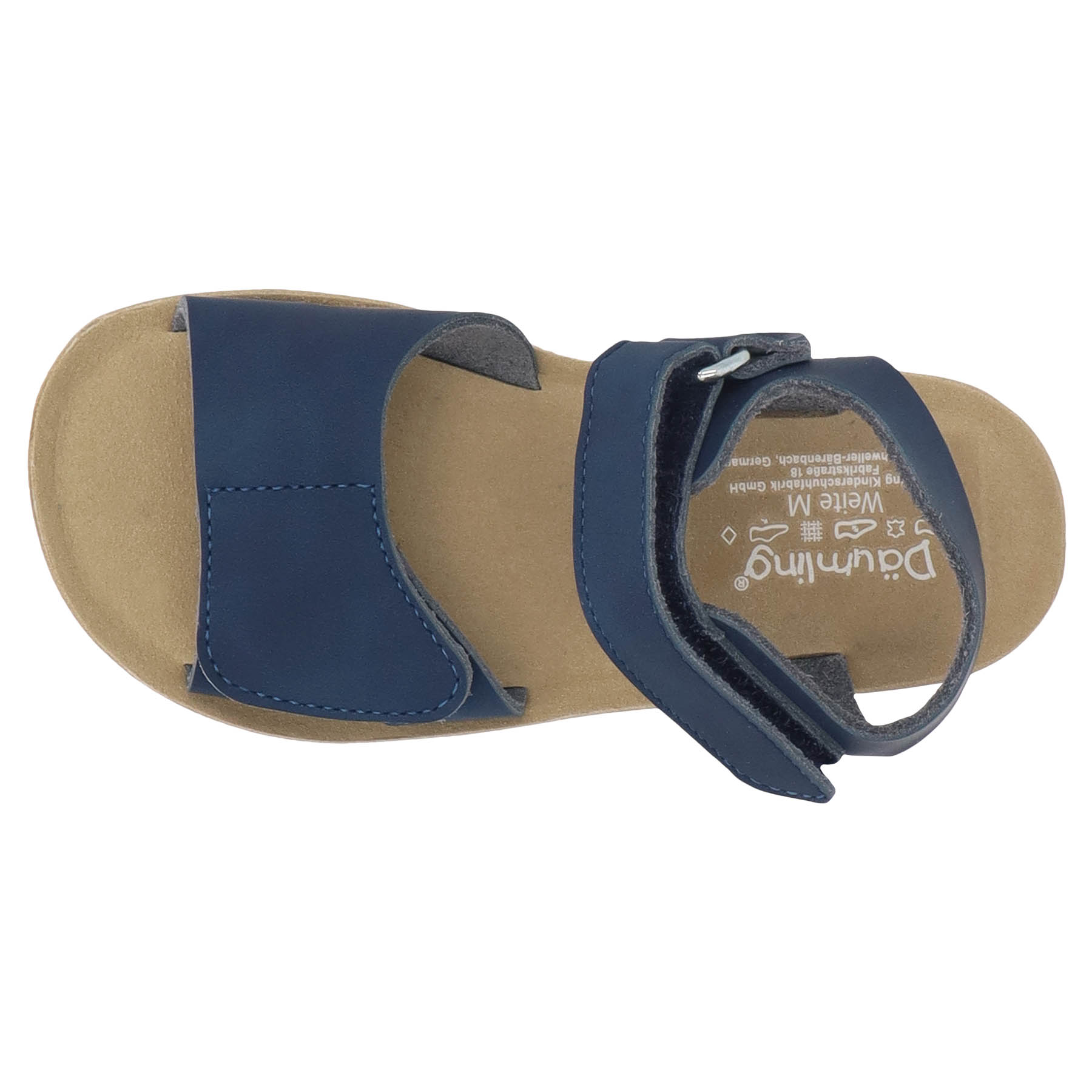 blaue sandale draufsicht