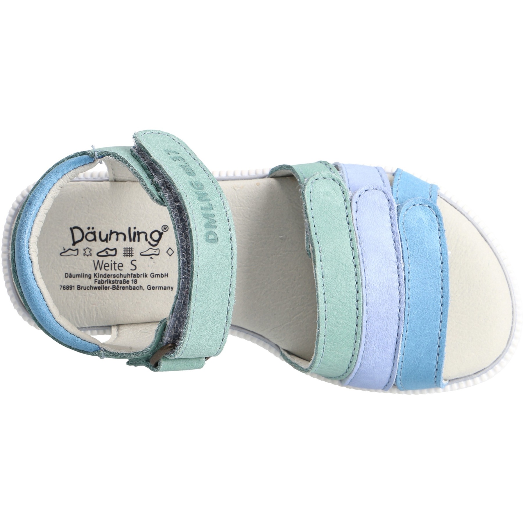 grüne sandale draufsicht