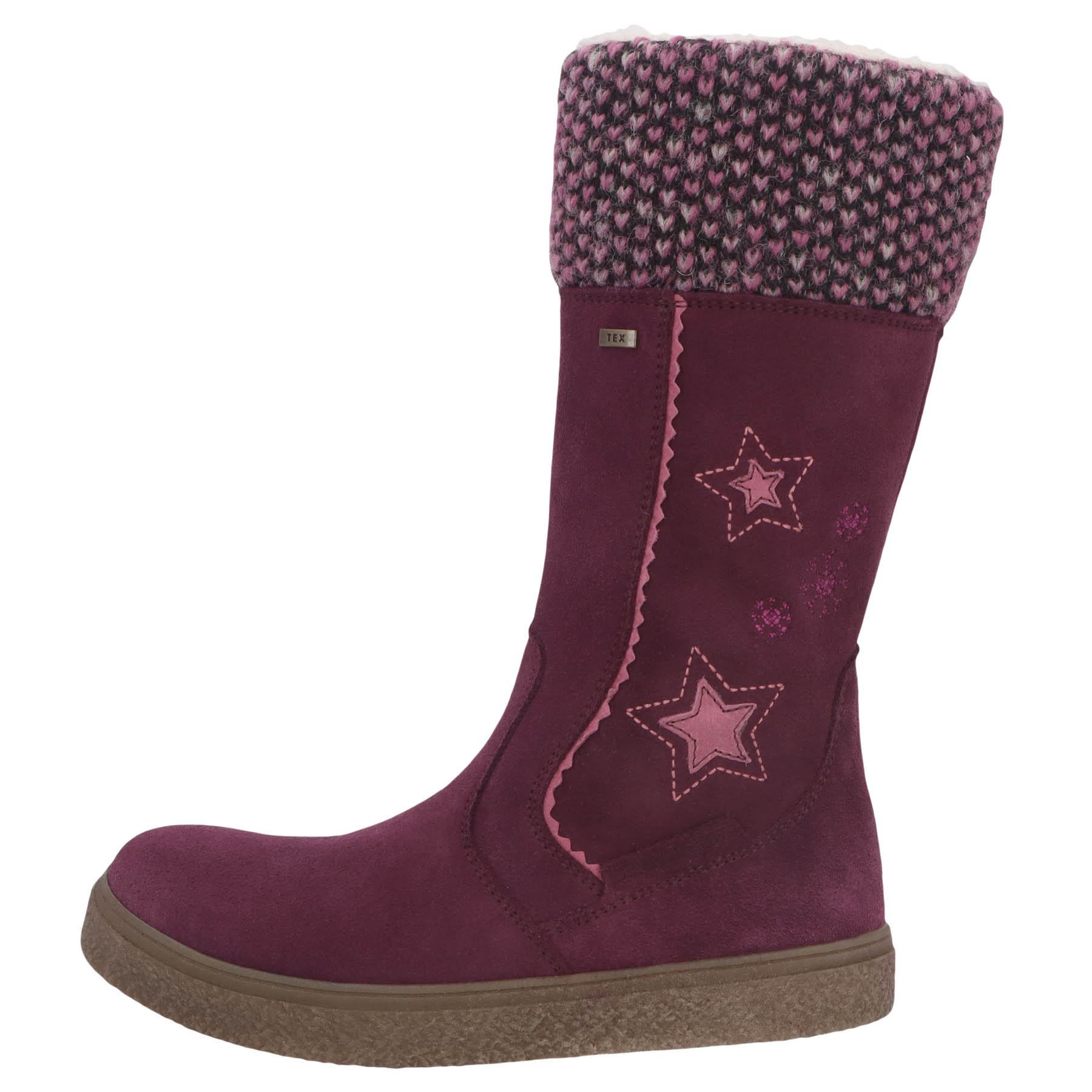 rote stiefel seitenansicht links