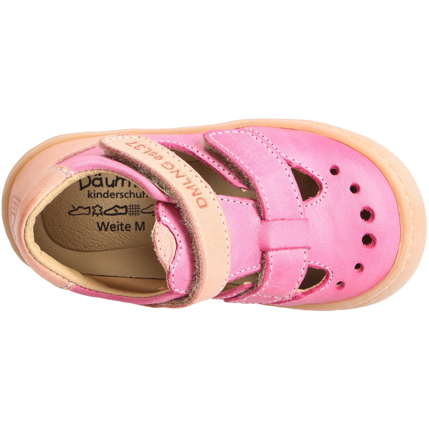 rote lauflernschuhe draufsicht