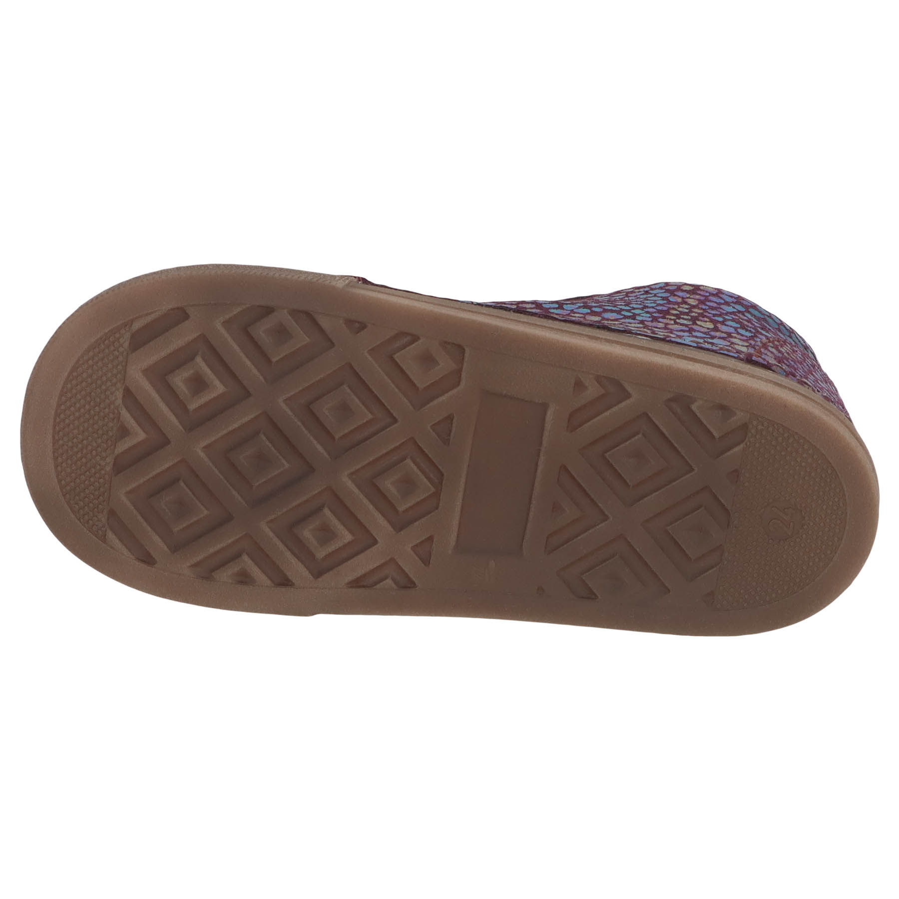 mehrfarbige lauflernschuhe sohlenansicht