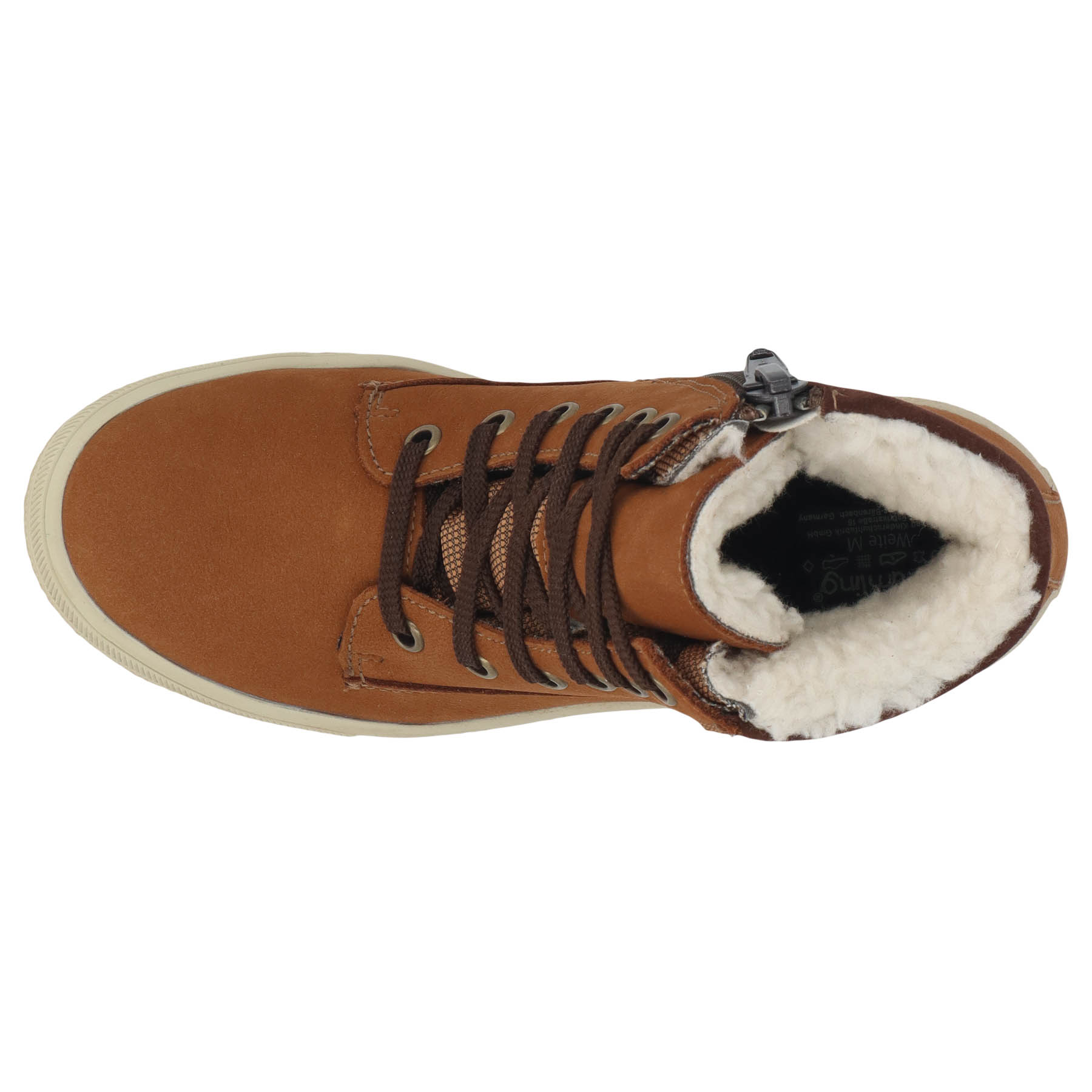 weiße stiefel draufsicht