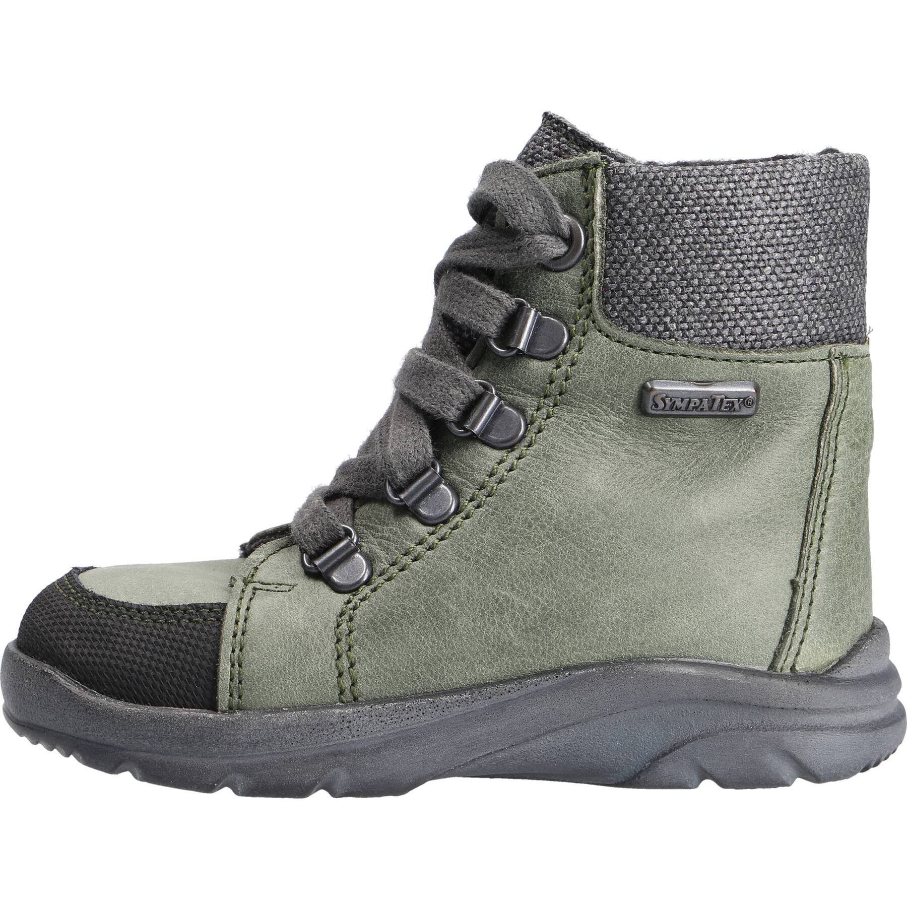 grüne stiefeletten seitenansicht links