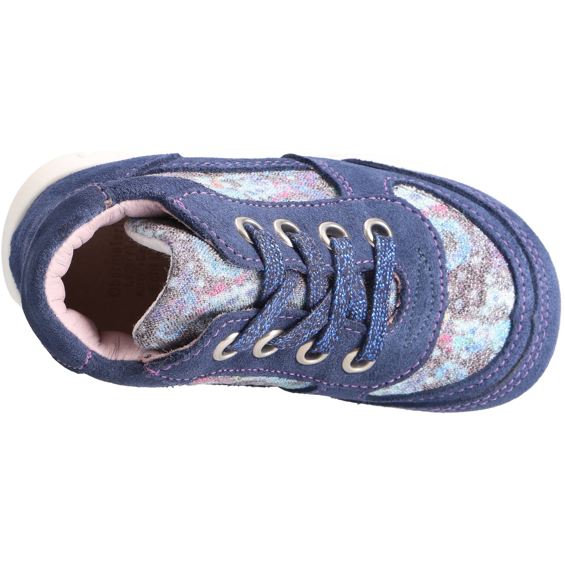 blaue lauflernschuhe draufsicht