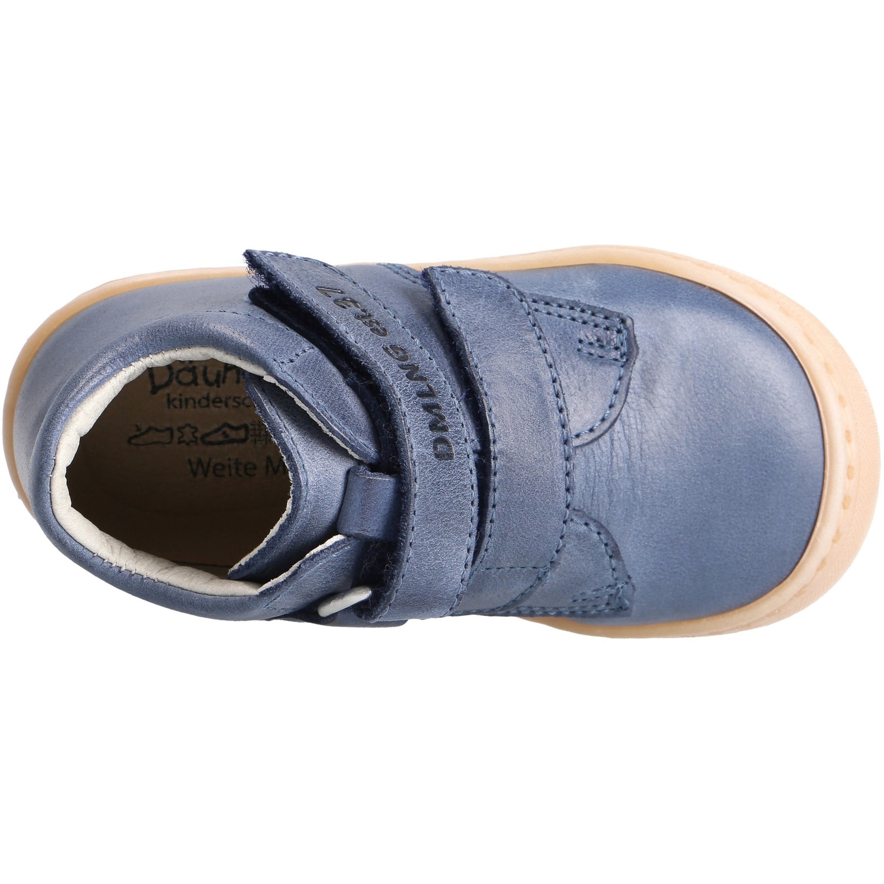 blaue lauflernschuhe draufsicht