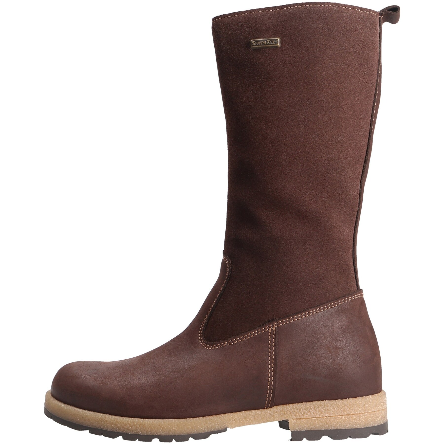 braune stiefel seitenansicht links