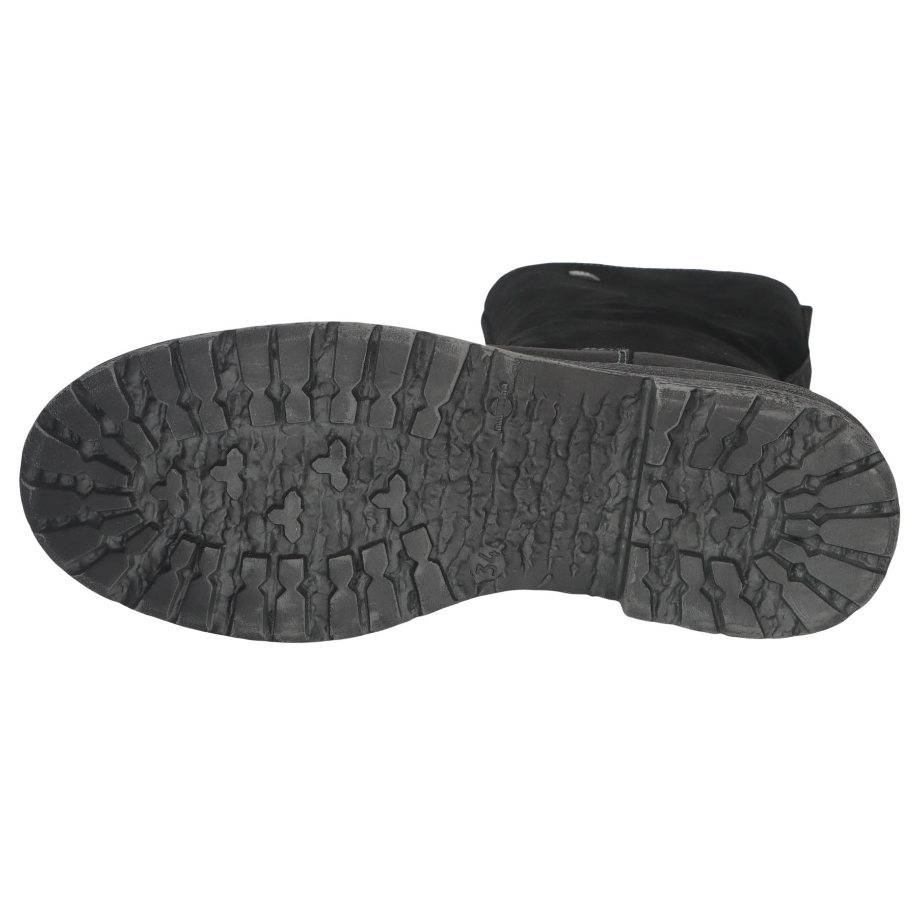 schwarze stiefel sohlenansicht