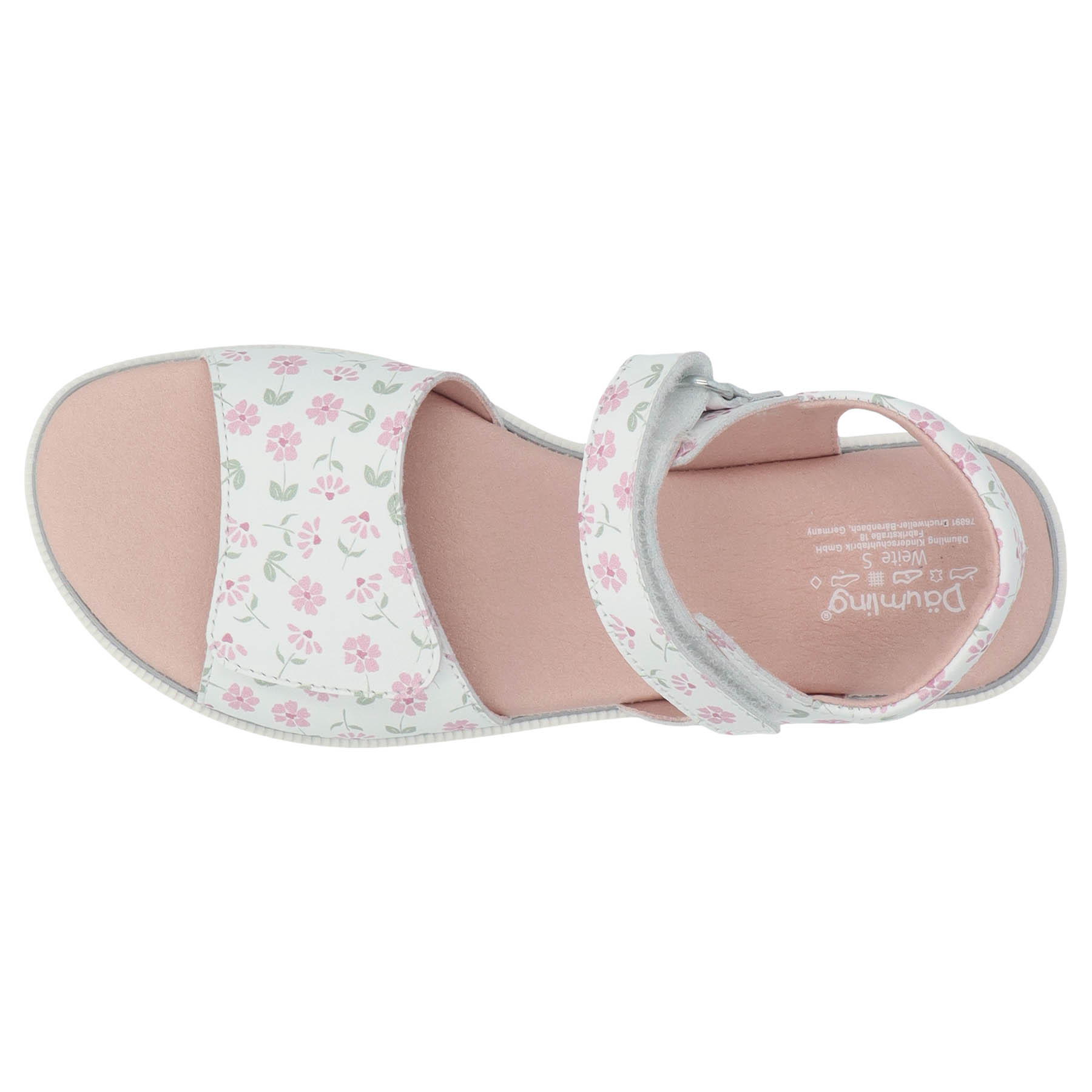 weiße sandale draufsicht