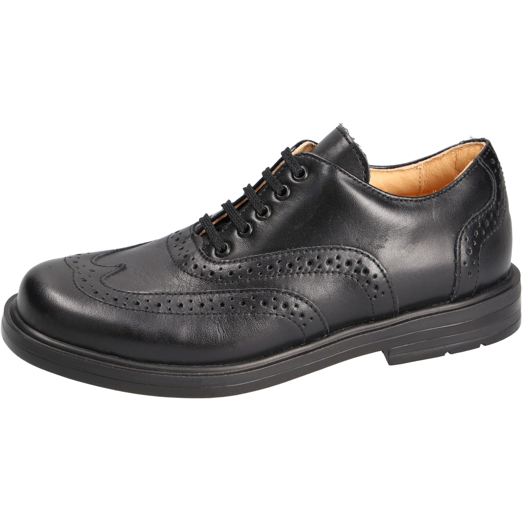 schwarze halbschuh 3-4 ansicht