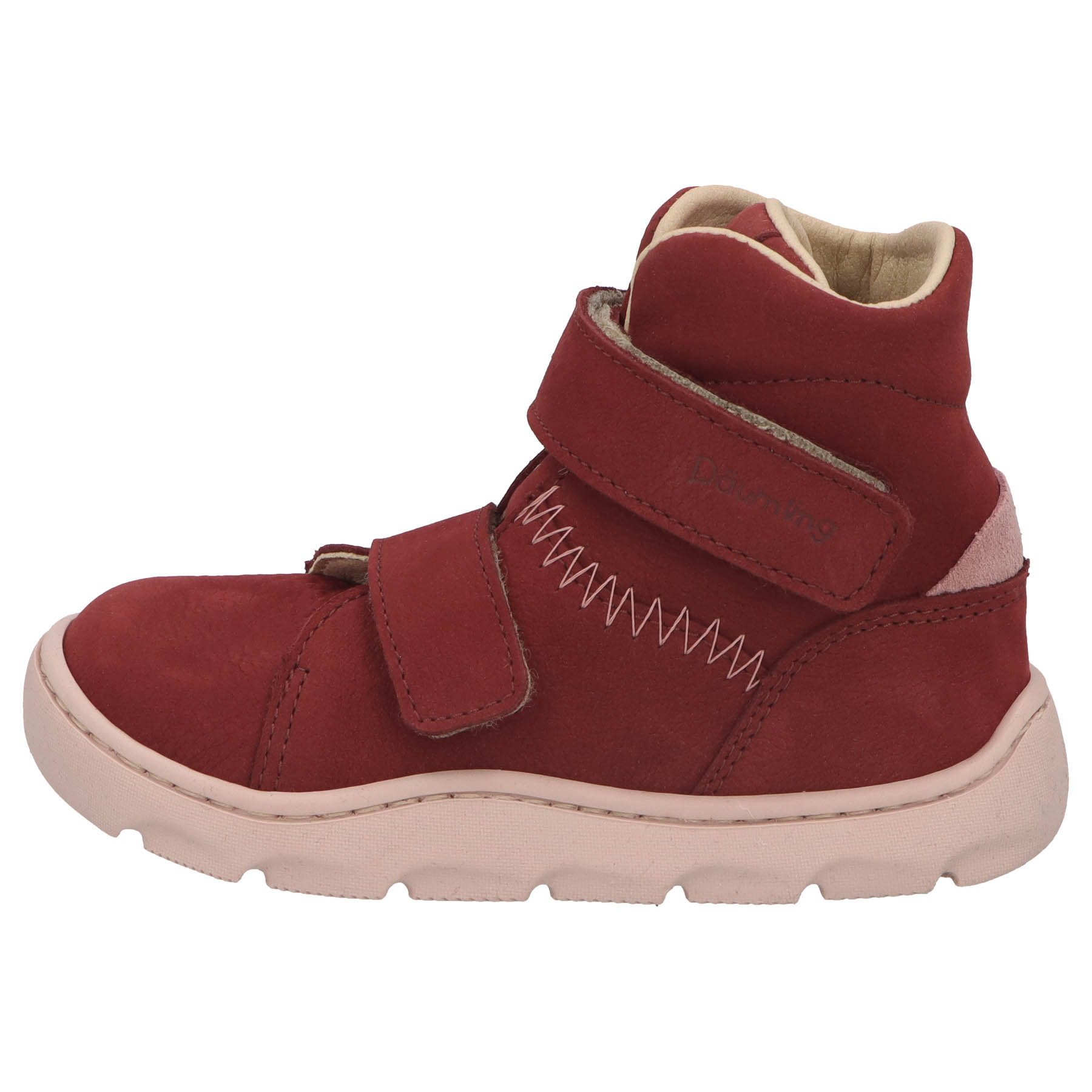 rote lauflernschuhe seitenansicht links