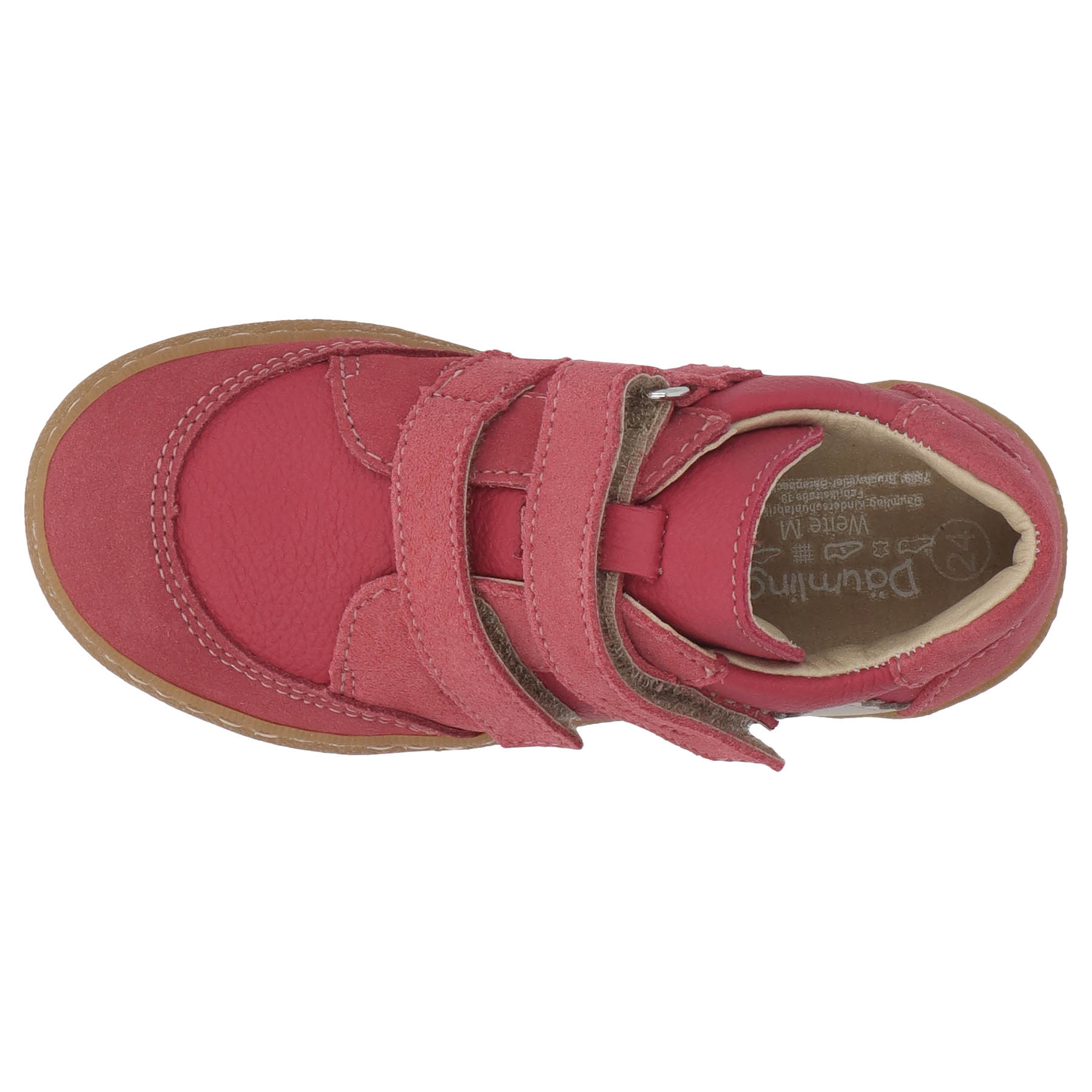 rote lauflernschuhe draufsicht