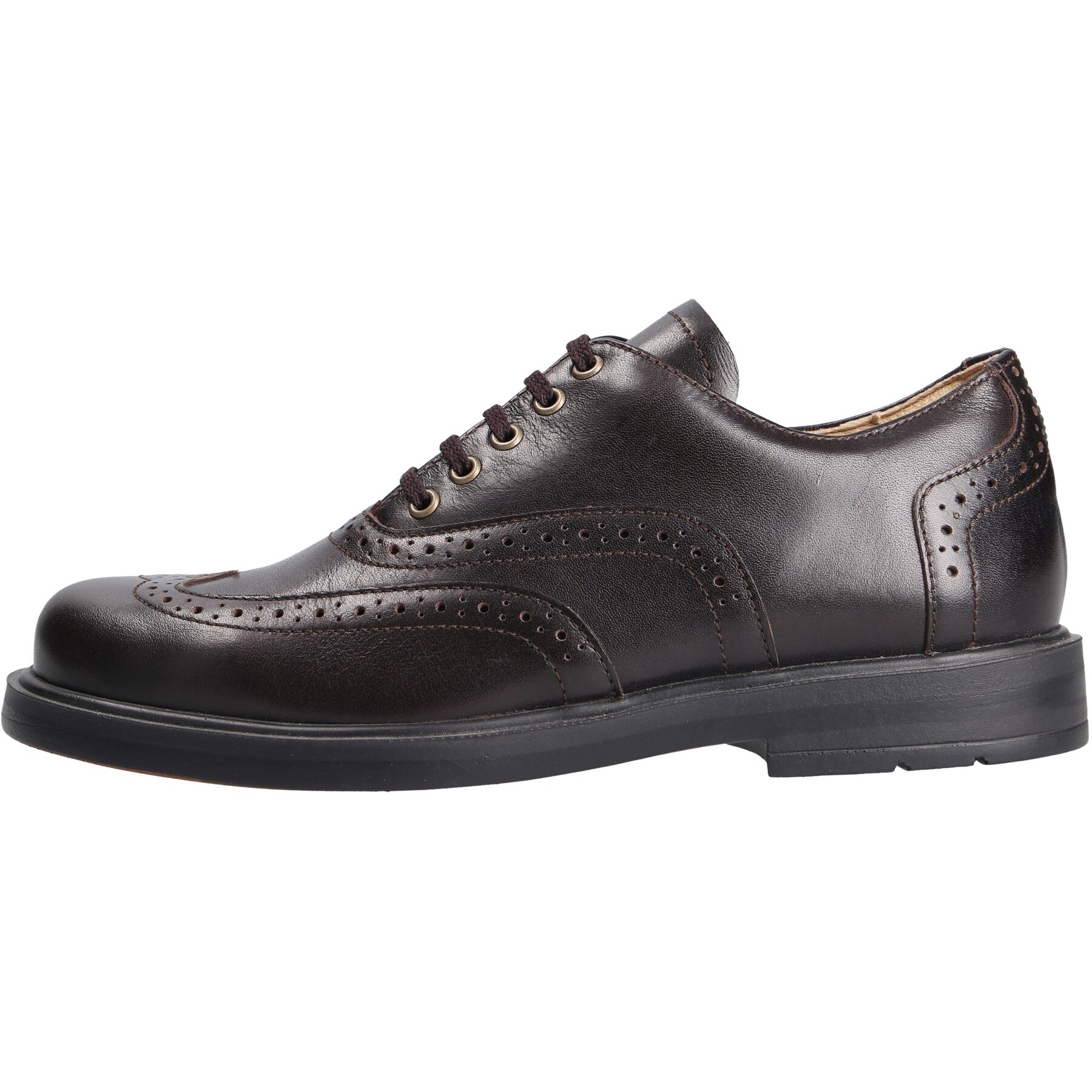 braune halbschuh seitenansicht links