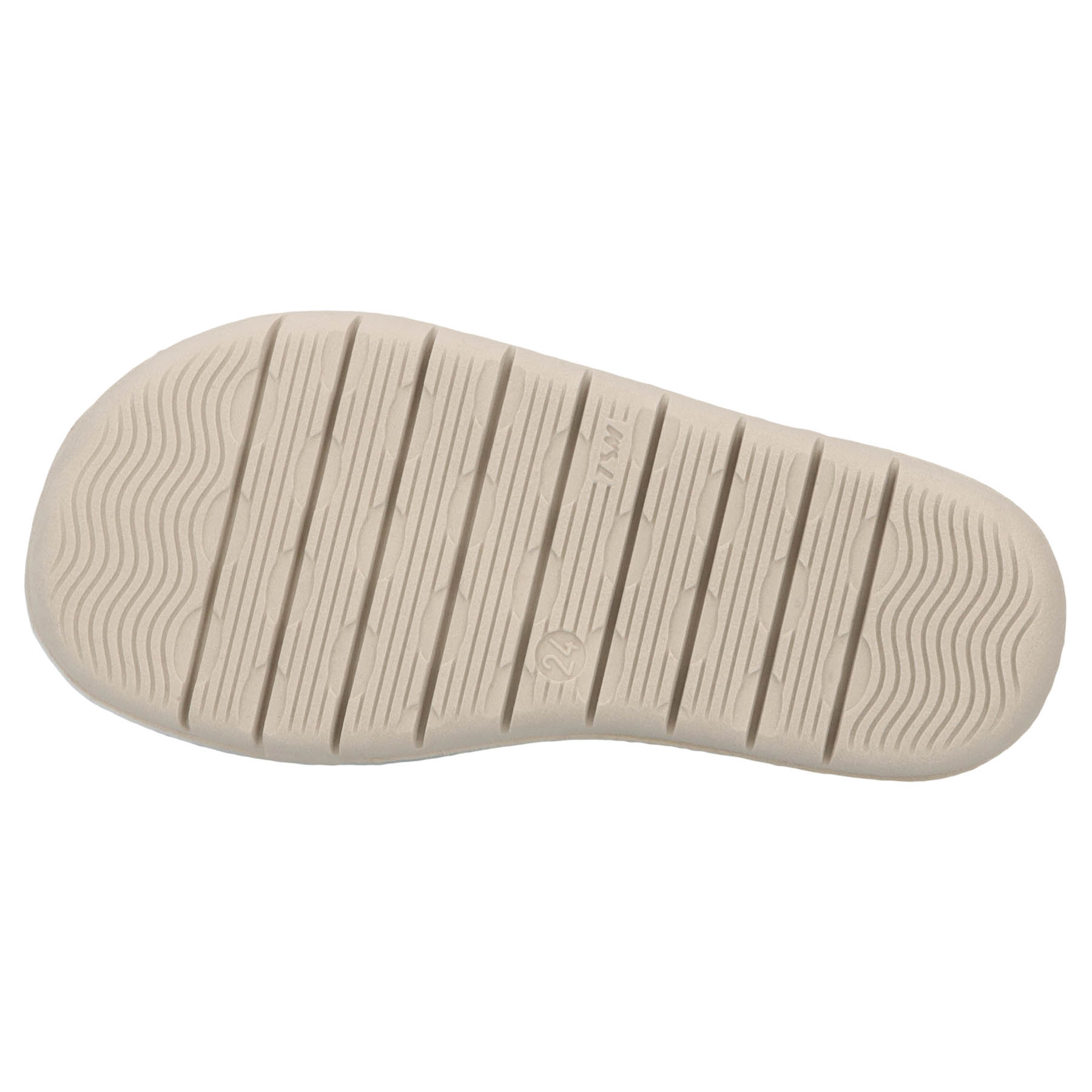 blaue sandale sohlenansicht