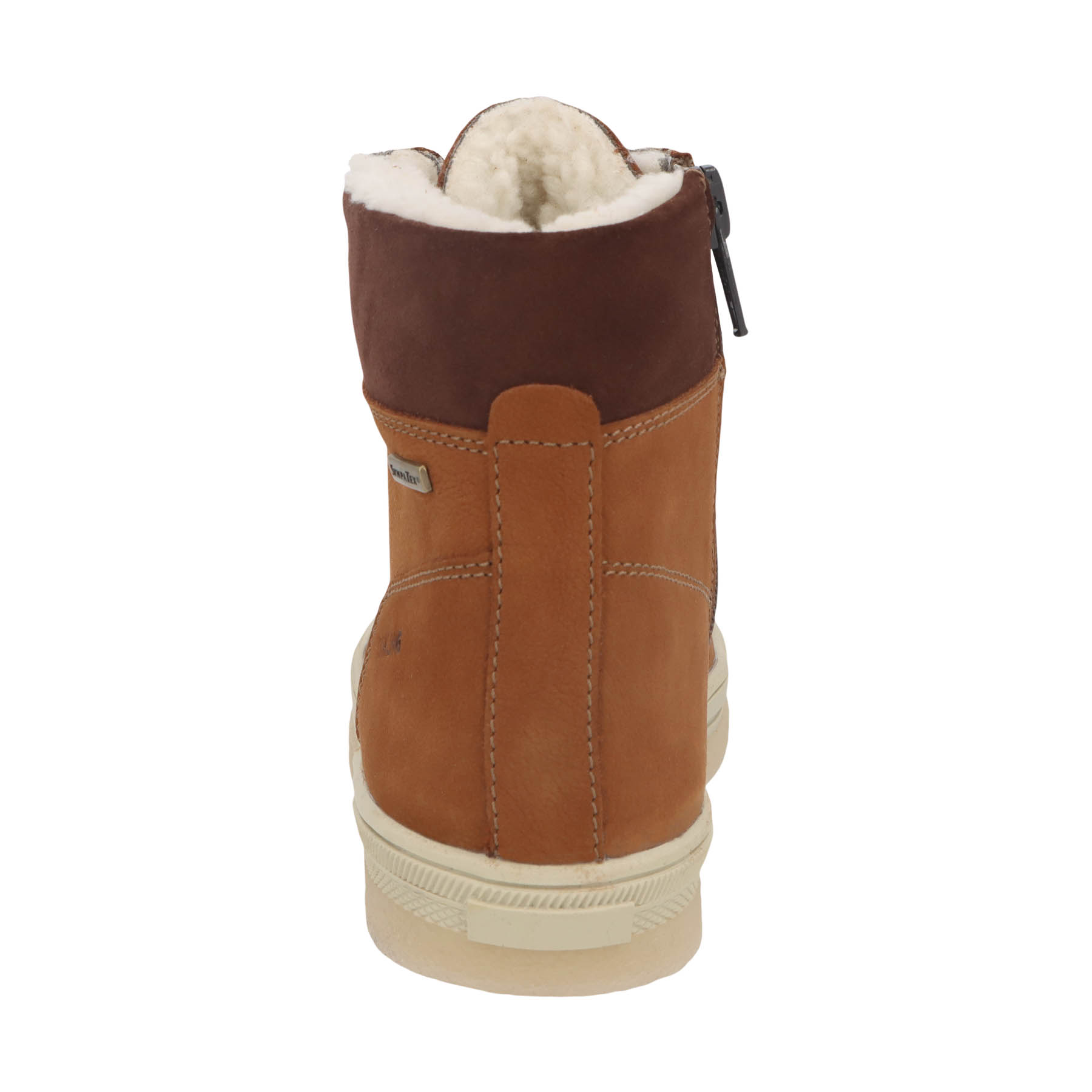 weiße stiefel hinteransicht